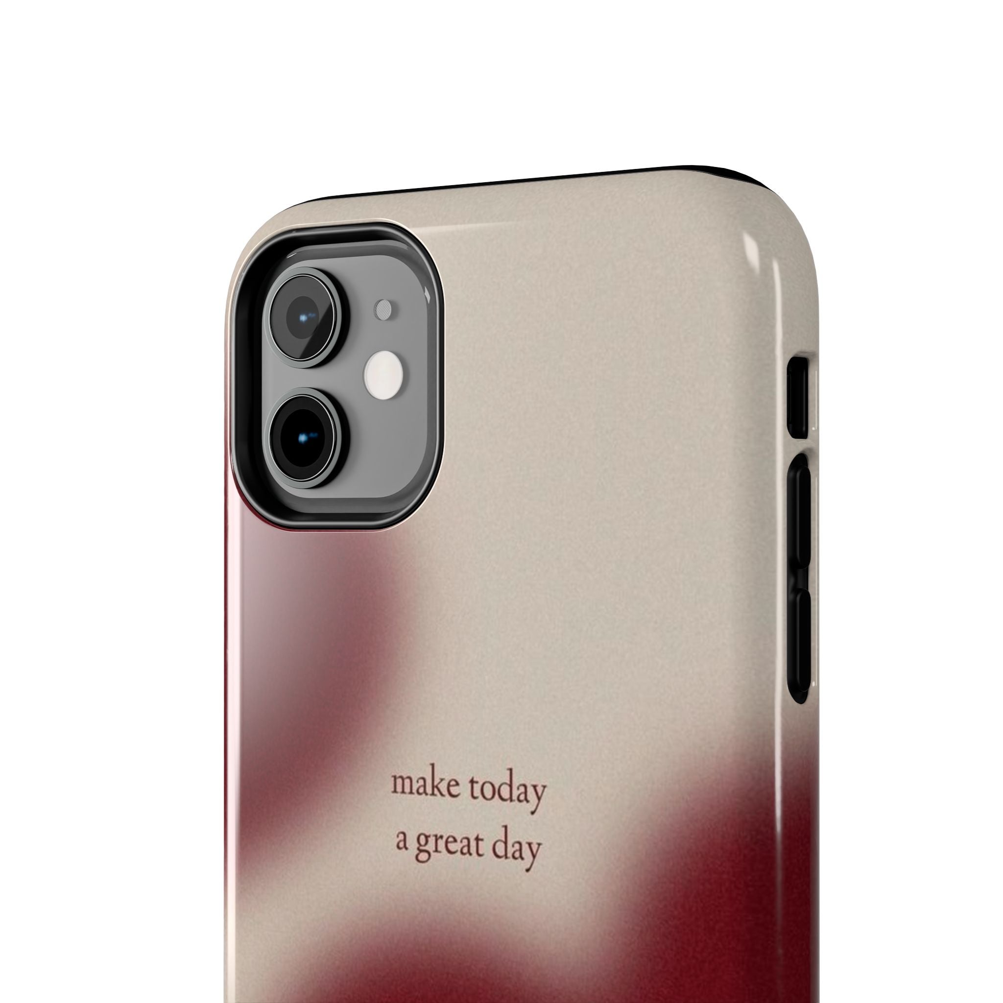 Red and Beige Phone Case Slim and Protective Phone Case