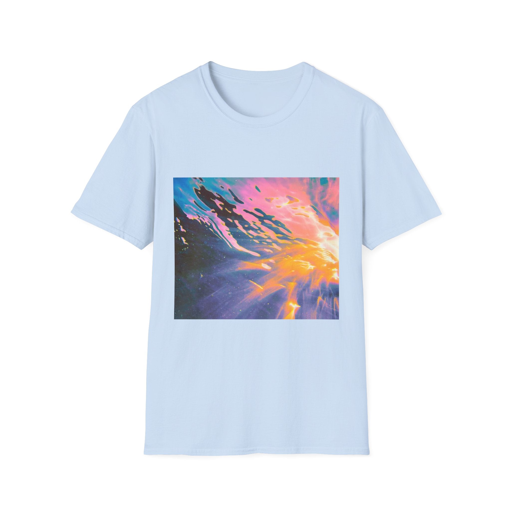 Abstract Water Art T-Shirt – Colorful Graphic Tee, Cosmic Design