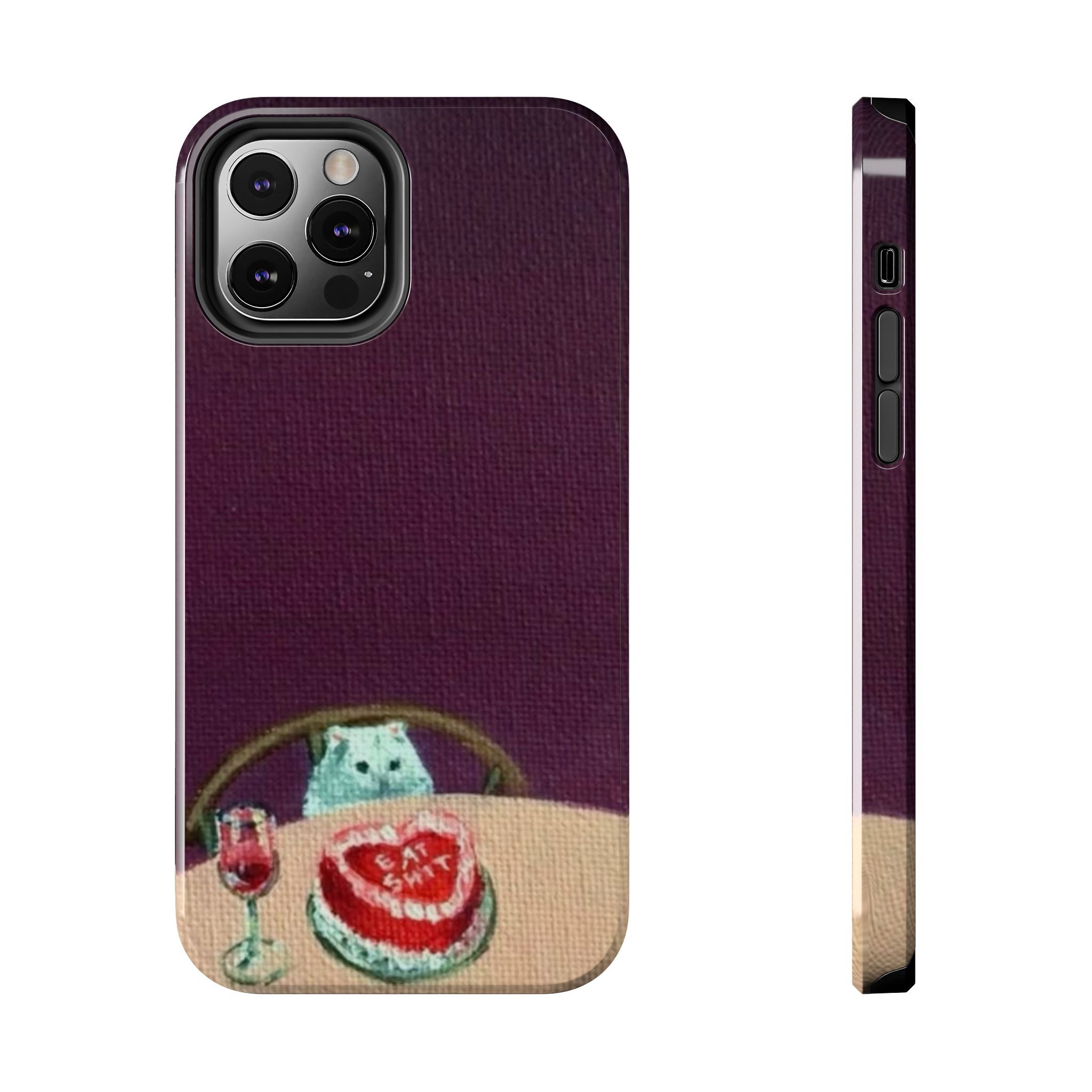 Cute Cat Phone Case, Funny Pet Animal Design, iPhone & Samsung Protective Cover, Birthday Cake Art, Unique Gift for Cat Lovers