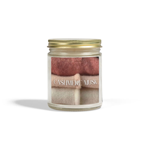 Cashmere Musk Scented Candle, Coconut Apricot Wax, Comforting Aroma, Soft Elegant Scent, Soothing Home Fragrance Gift, 4oz & 9oz