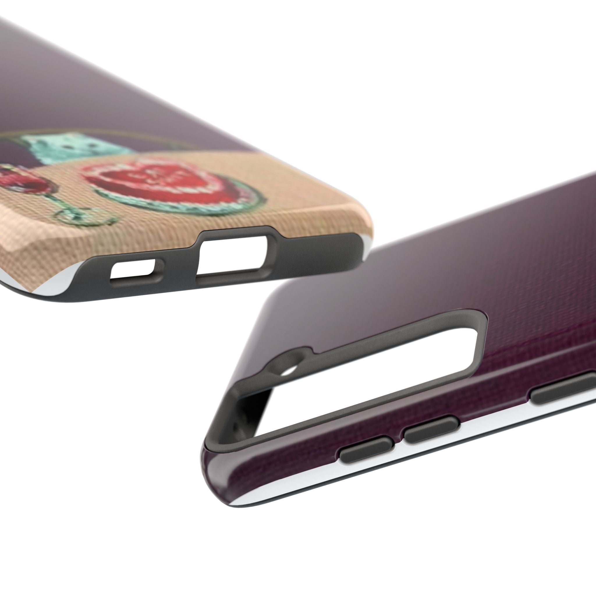 Cute Cat Phone Case, Funny Pet Animal Design, iPhone & Samsung Protective Cover, Birthday Cake Art, Unique Gift for Cat Lovers