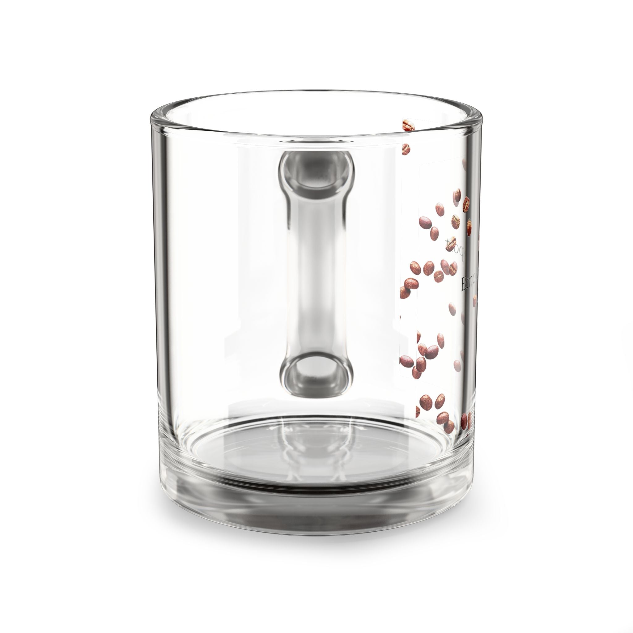 Emotional Support Glass Mug — 10oz Clear Coffee Cup with C-Handle