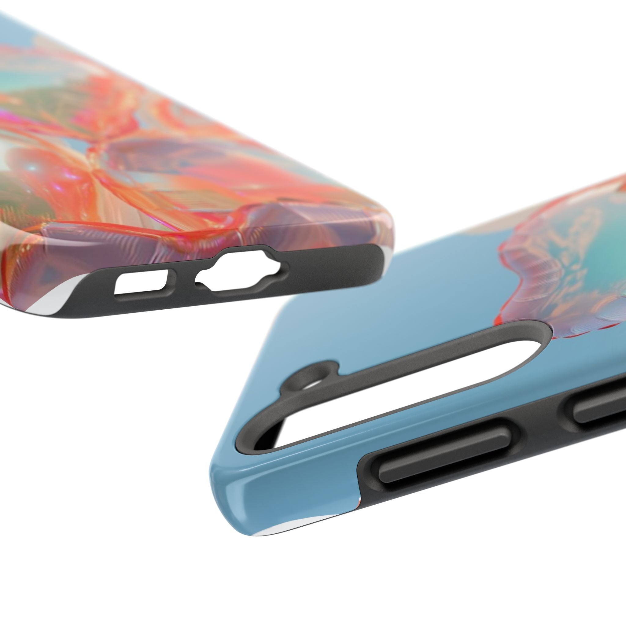 Heart Balloon Phone Case, Iridescent Love Design, iPhone & Samsung Protective Cover, Cute Aesthetic Fun, Girls Women Unique Gift