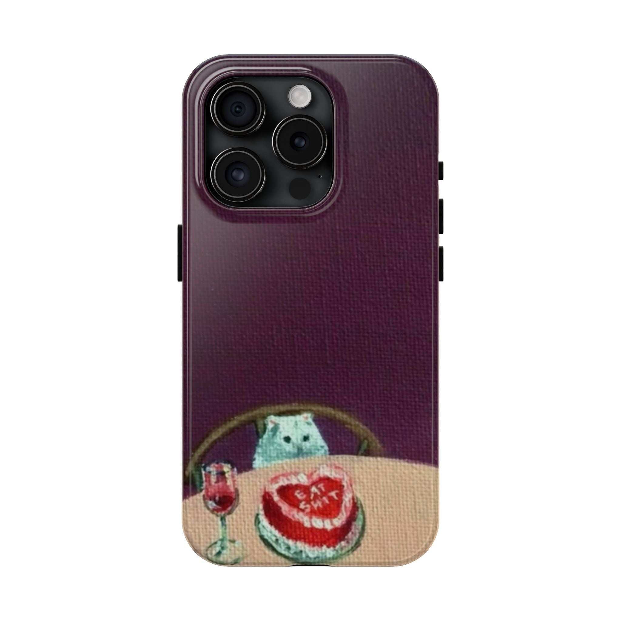 Cute Cat Phone Case, Funny Pet Animal Design, iPhone & Samsung Protective Cover, Birthday Cake Art, Unique Gift for Cat Lovers