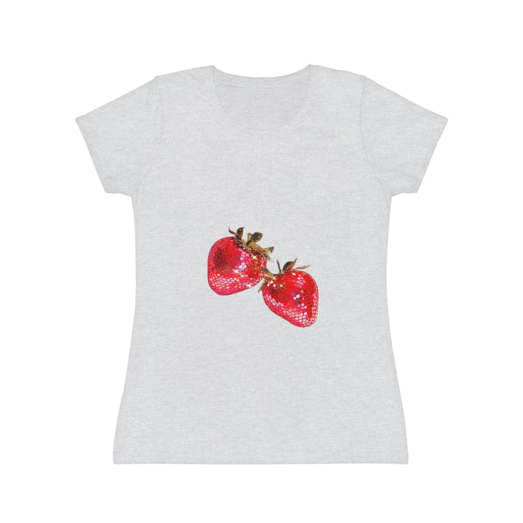 Disco Strawberry T-Shirt, Sweet Fruit Graphic Tee, Summer Picnic Style, Soft Cotton Apparel, Unique Gift for Women Girls