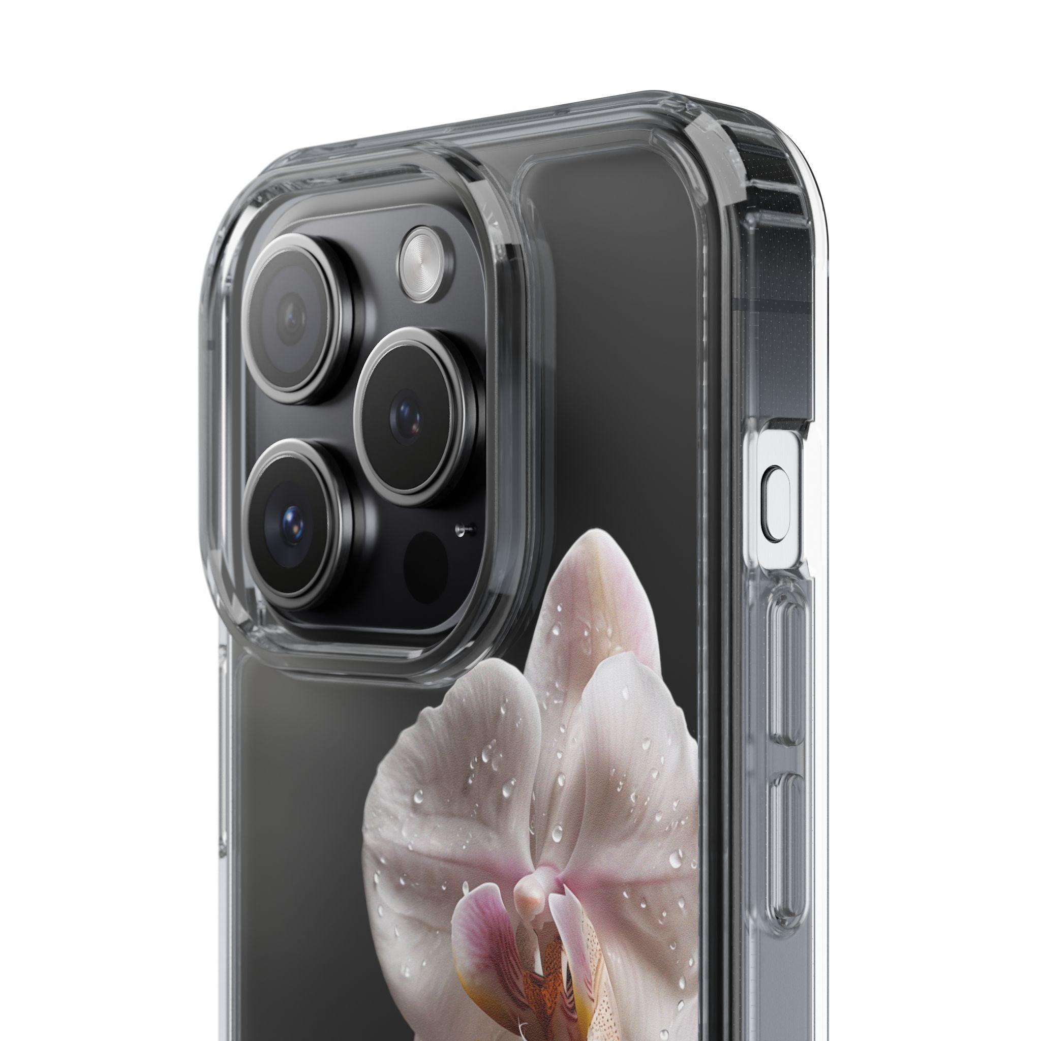 Clear Orchid Phone Case, Protective Case for iPhone, Samsung, Android