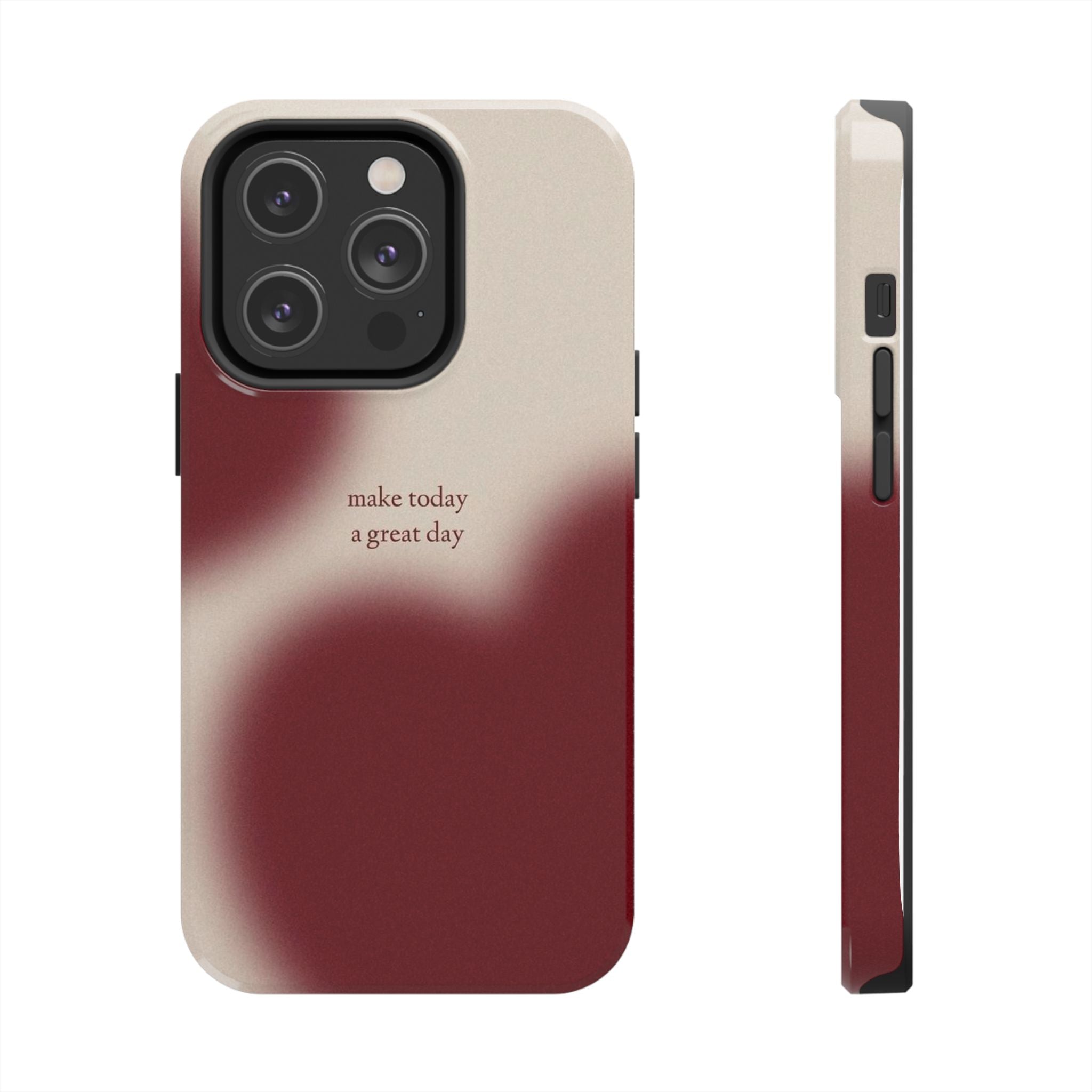 Red and Beige Phone Case Slim and Protective Phone Case