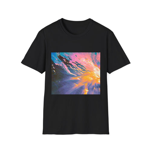 Abstract Water Art T-Shirt – Colorful Graphic Tee, Cosmic Design