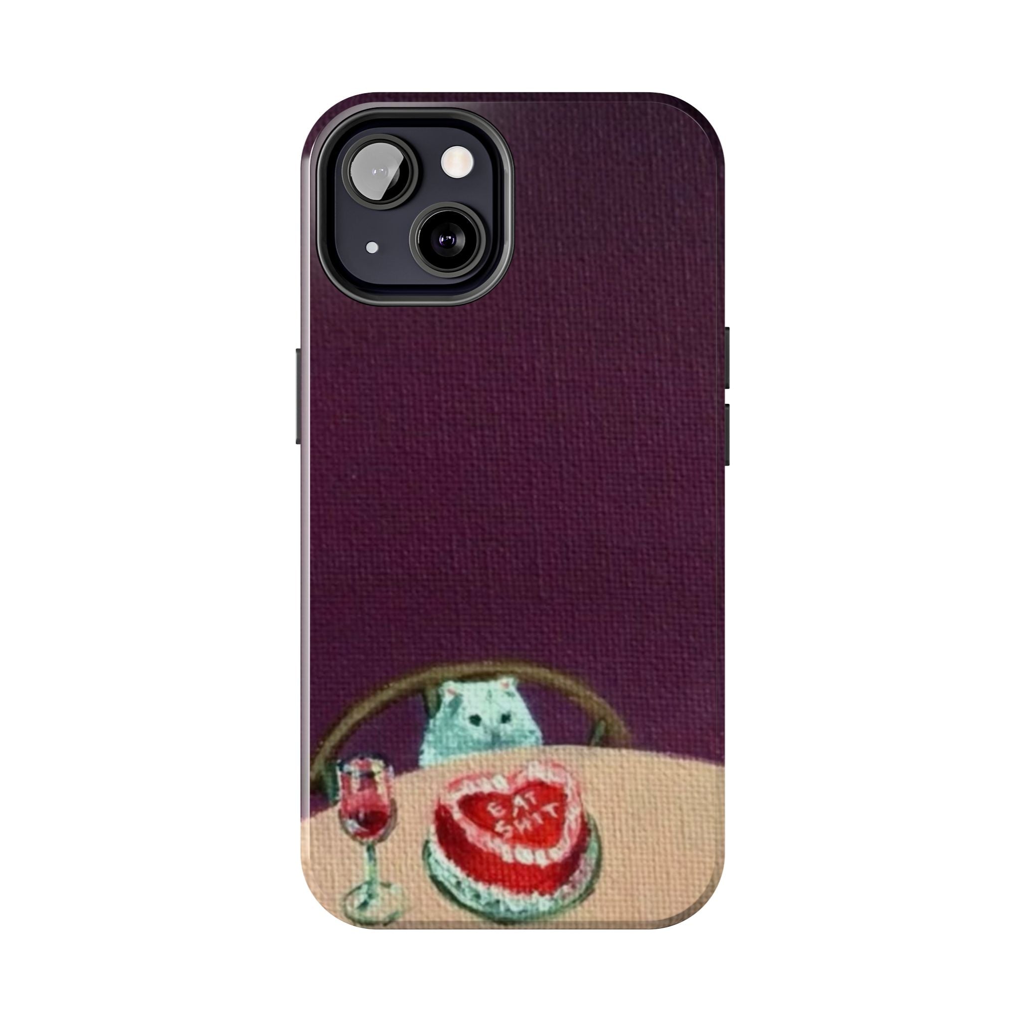 Cute Cat Phone Case, Funny Pet Animal Design, iPhone & Samsung Protective Cover, Birthday Cake Art, Unique Gift for Cat Lovers