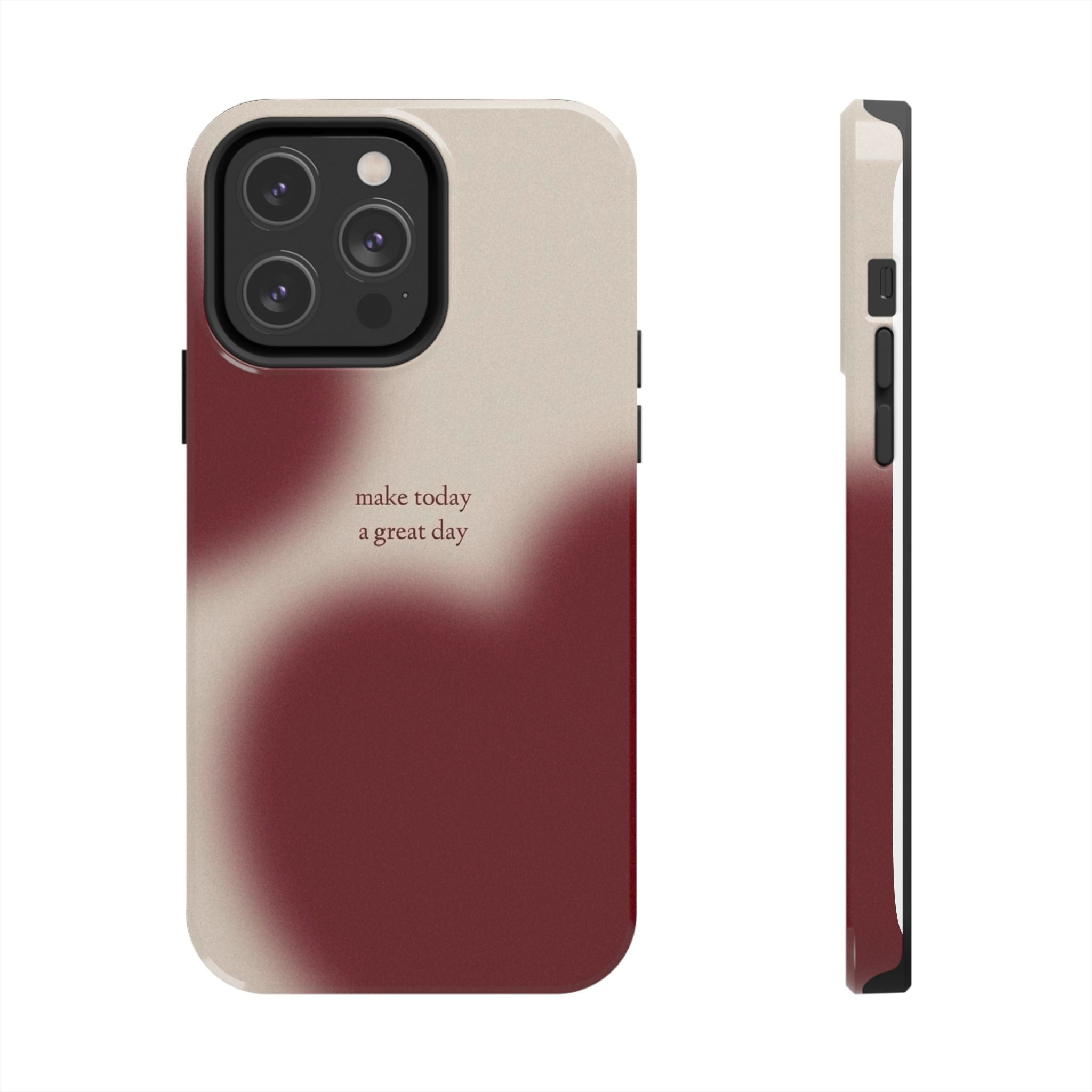 Red and Beige Phone Case Slim and Protective Phone Case
