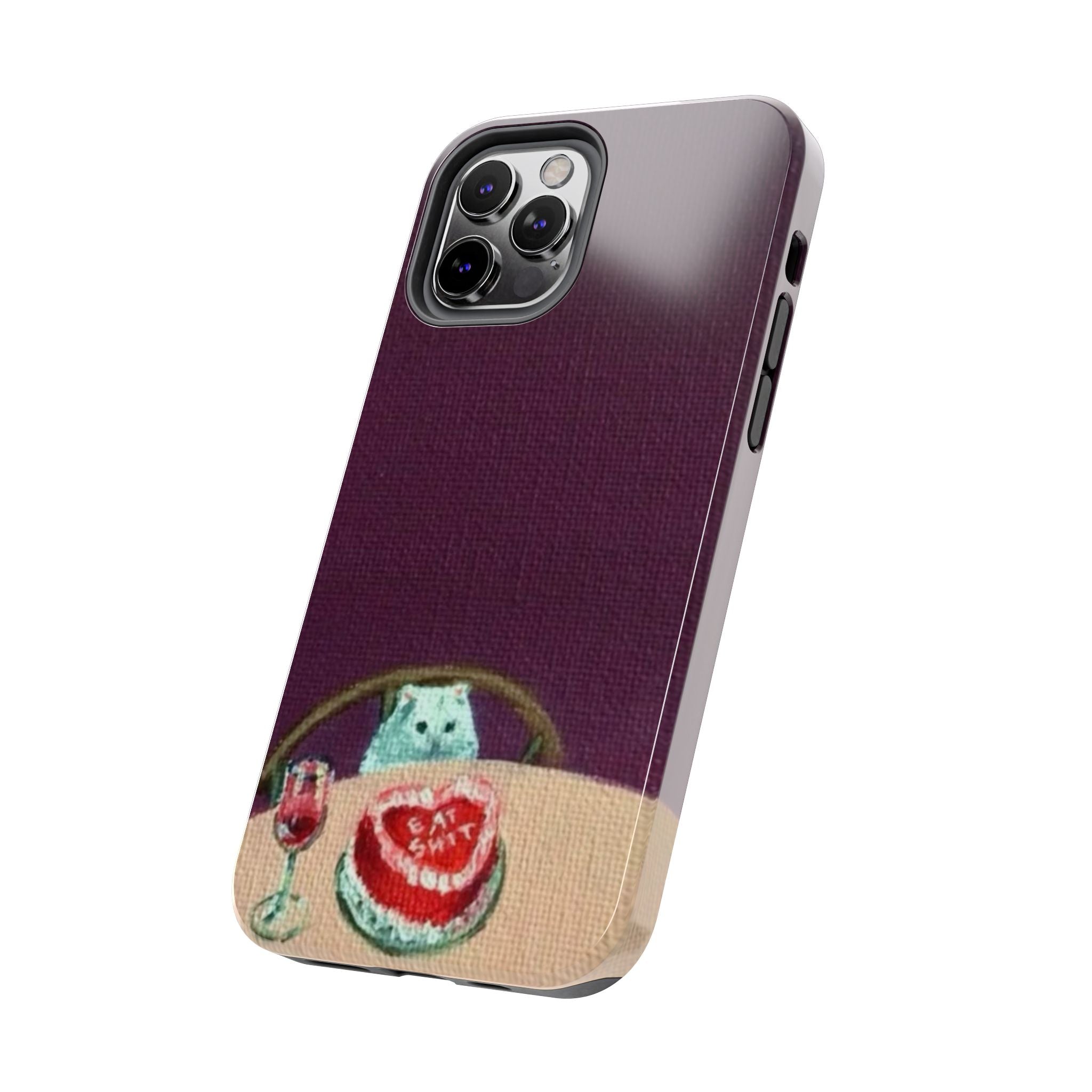 Cute Cat Phone Case, Funny Pet Animal Design, iPhone & Samsung Protective Cover, Birthday Cake Art, Unique Gift for Cat Lovers