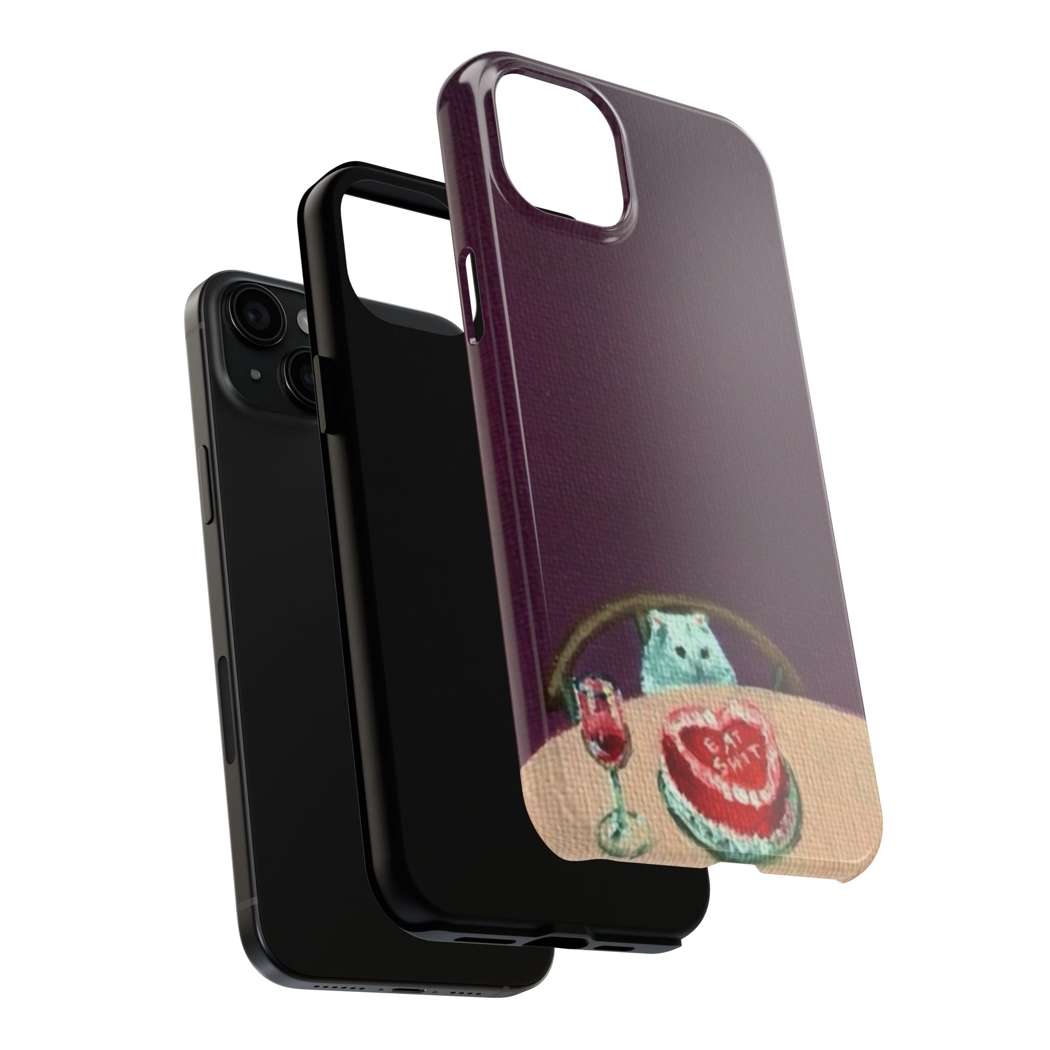 Cute Cat Phone Case, Funny Pet Animal Design, iPhone & Samsung Protective Cover, Birthday Cake Art, Unique Gift for Cat Lovers