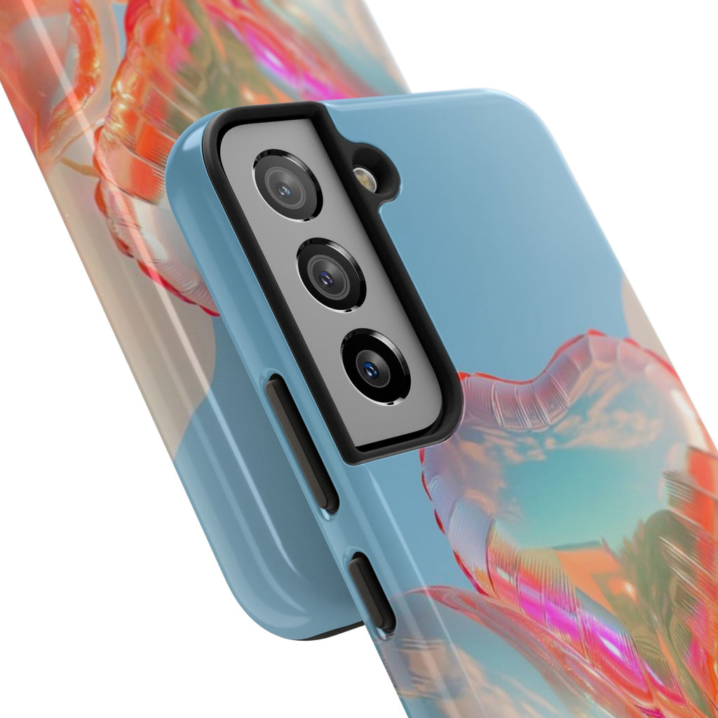 Heart Balloon Phone Case, Iridescent Love Design, iPhone & Samsung Protective Cover, Cute Aesthetic Fun, Girls Women Unique Gift