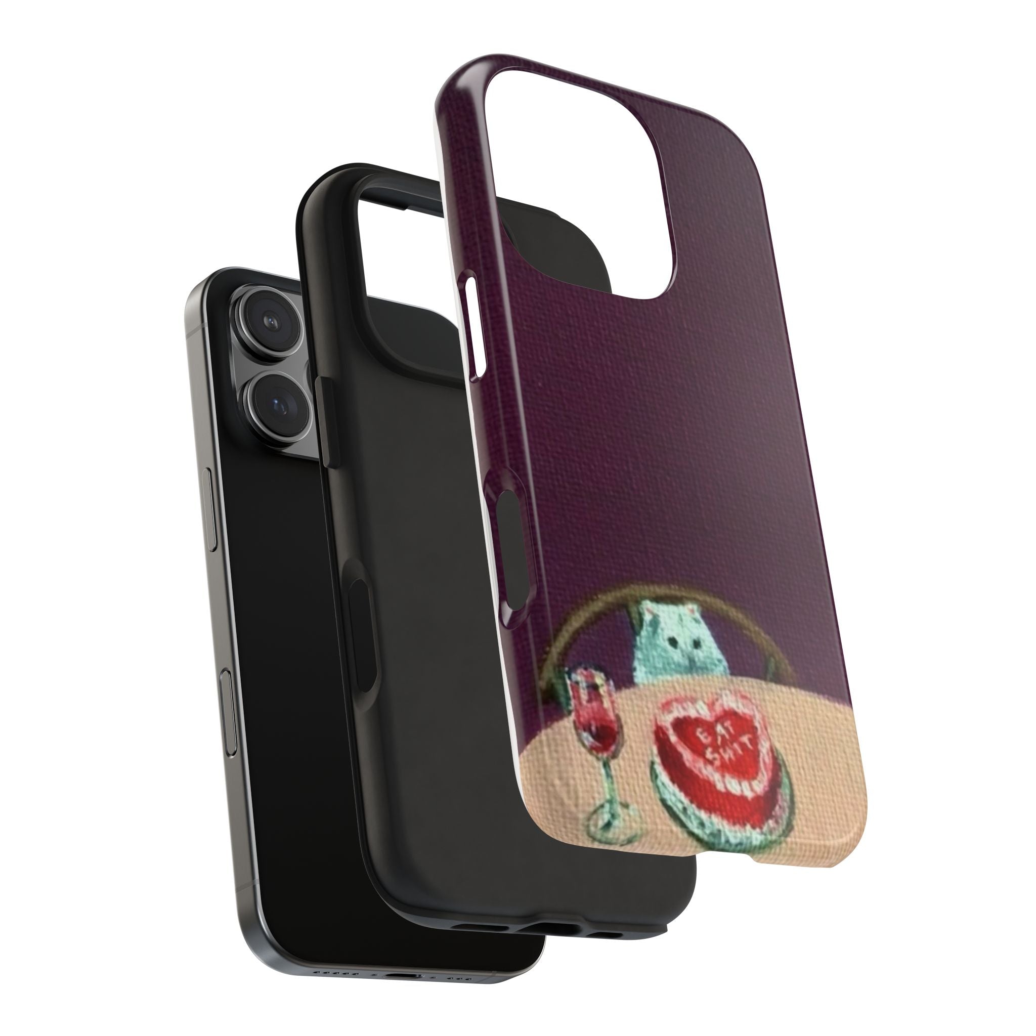 Cute Cat Phone Case, Funny Pet Animal Design, iPhone & Samsung Protective Cover, Birthday Cake Art, Unique Gift for Cat Lovers