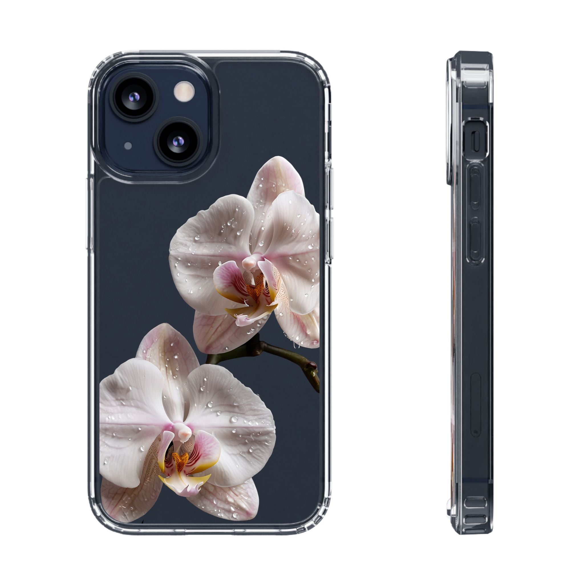 Clear Orchid Phone Case, Protective Case for iPhone, Samsung, Android
