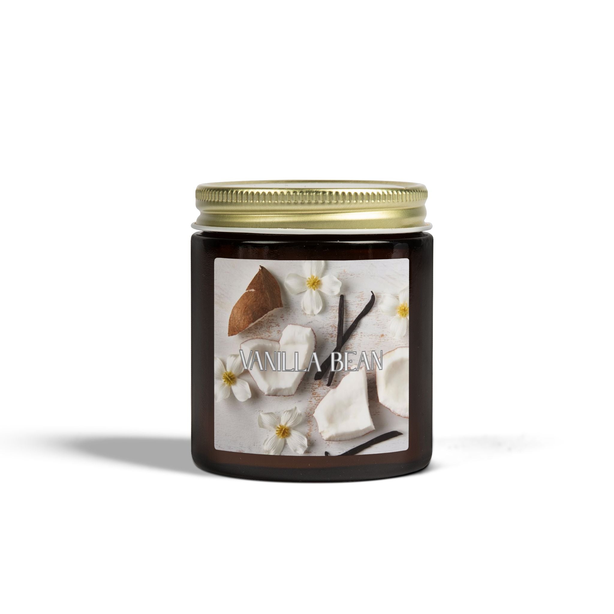 Vanilla Bean Scented Candle, Coconut Apricot Wax, Cozy Home Fragrance, Long Lasting Clean Burn, Aromatherapy Gift, 4oz & 9oz
