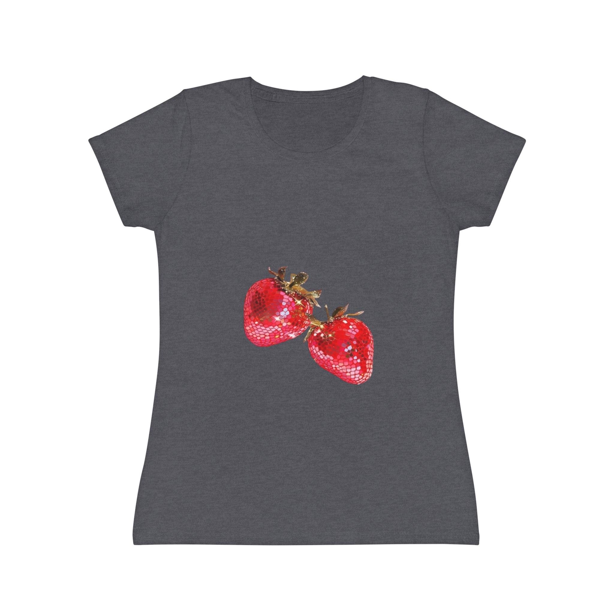 Disco Strawberry T-Shirt, Sweet Fruit Graphic Tee, Summer Picnic Style, Soft Cotton Apparel, Unique Gift for Women Girls