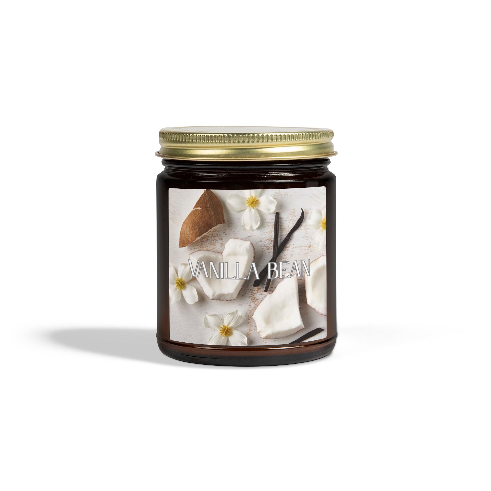 Vanilla Bean Scented Candle, Coconut Apricot Wax, Cozy Home Fragrance, Long Lasting Clean Burn, Aromatherapy Gift, 4oz & 9oz