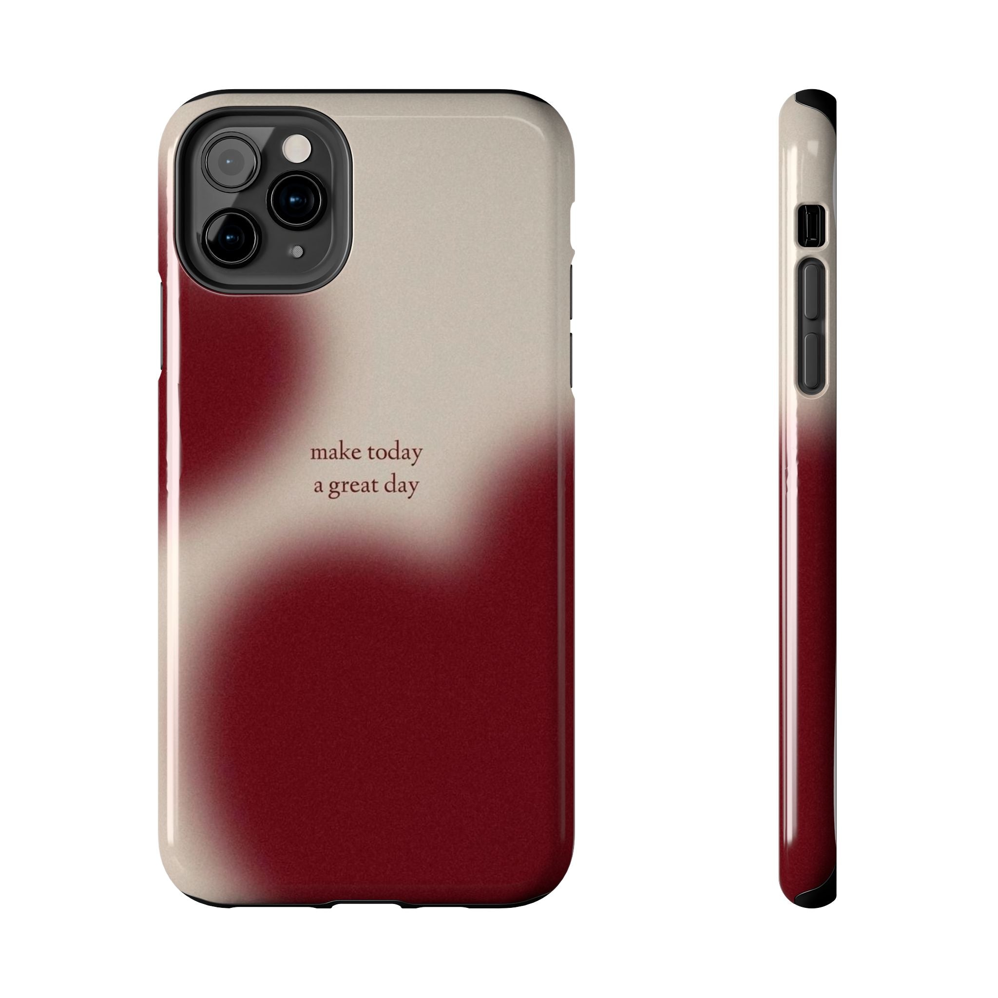Red and Beige Phone Case Slim and Protective Phone Case