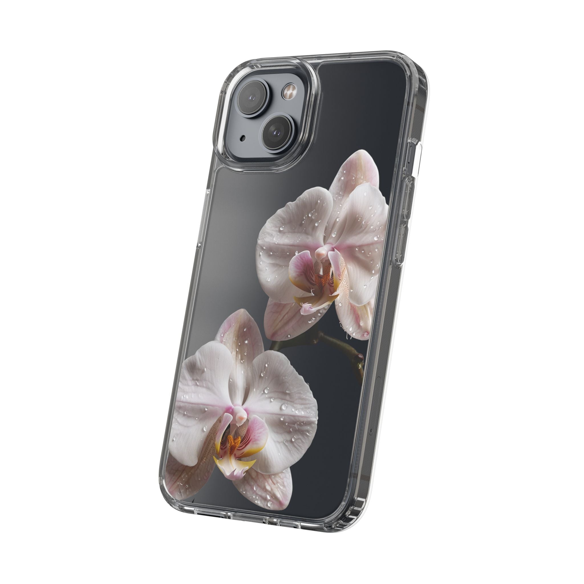Clear Orchid Phone Case, Protective Case for iPhone, Samsung, Android