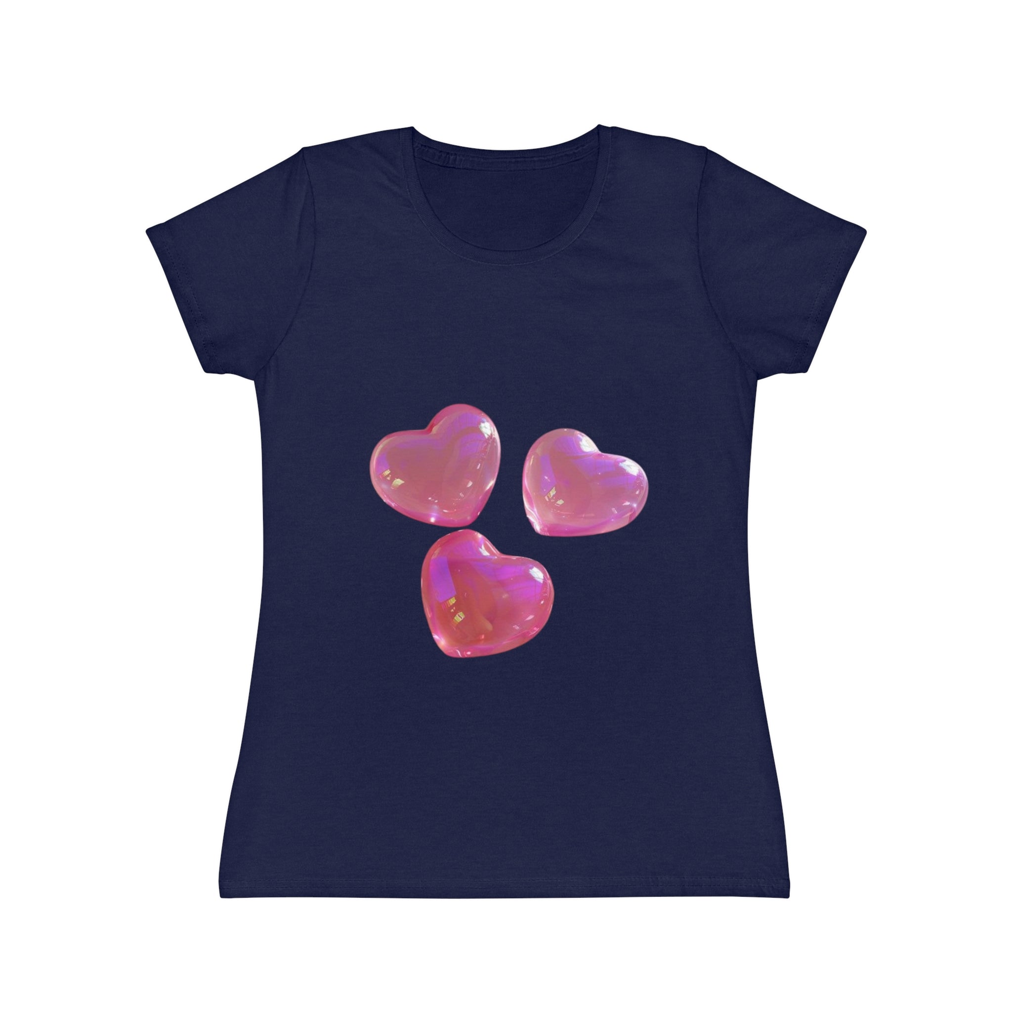 Jelly Pink Hearts T-Shirt, Cute Love Graphic Tee, Aesthetic Heart Design, Soft Cotton Apparel, Unique Gift for Women Girls