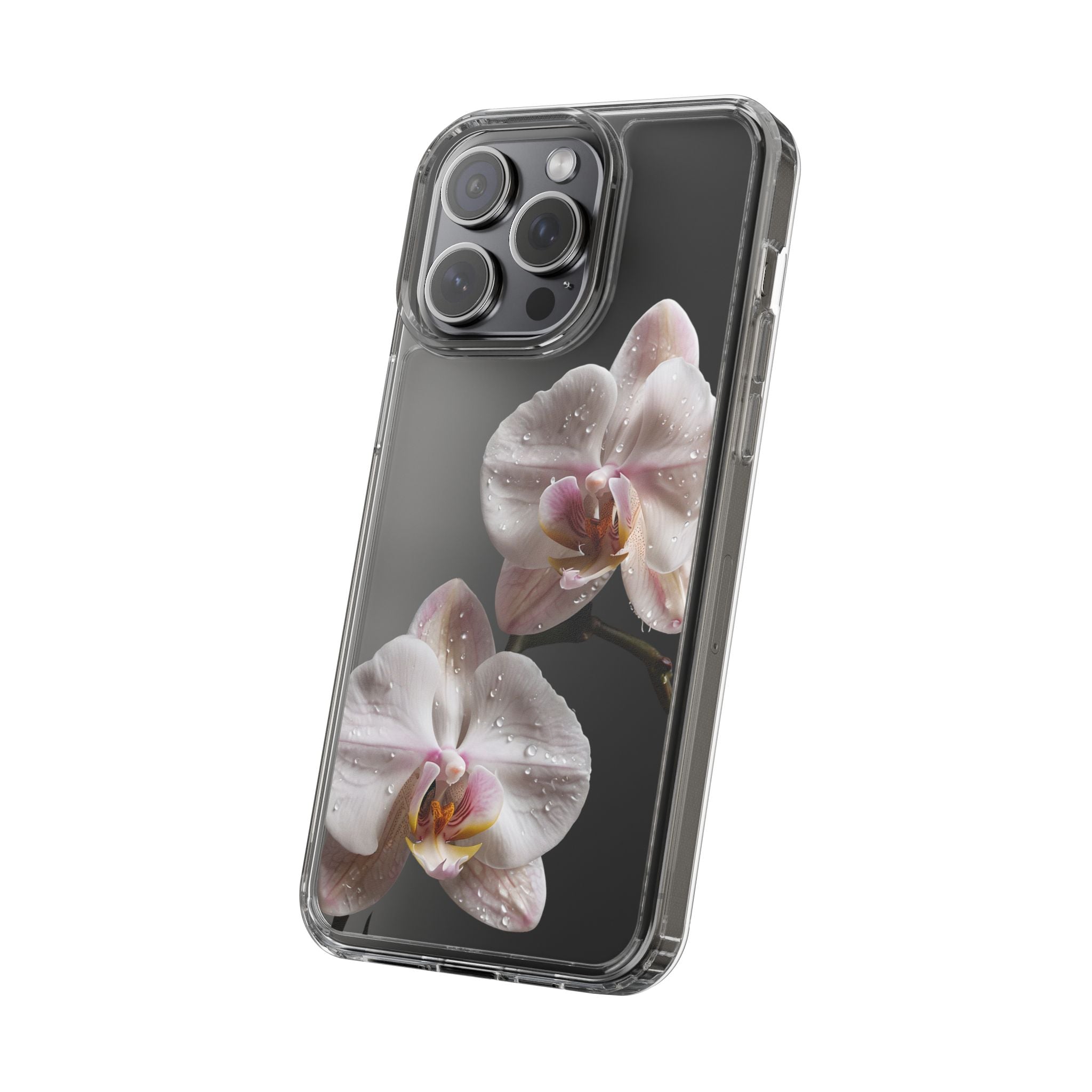 Clear Orchid Phone Case, Protective Case for iPhone, Samsung, Android