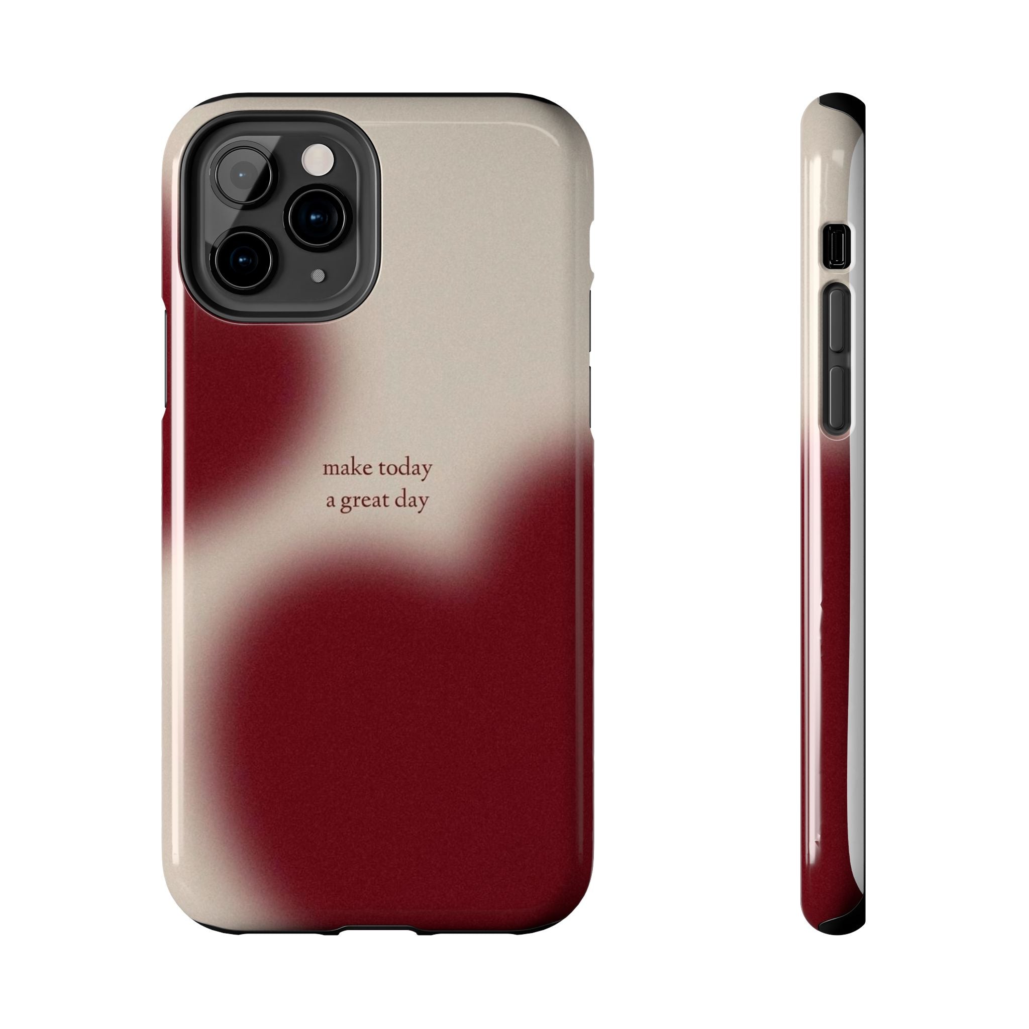 Red and Beige Phone Case Slim and Protective Phone Case