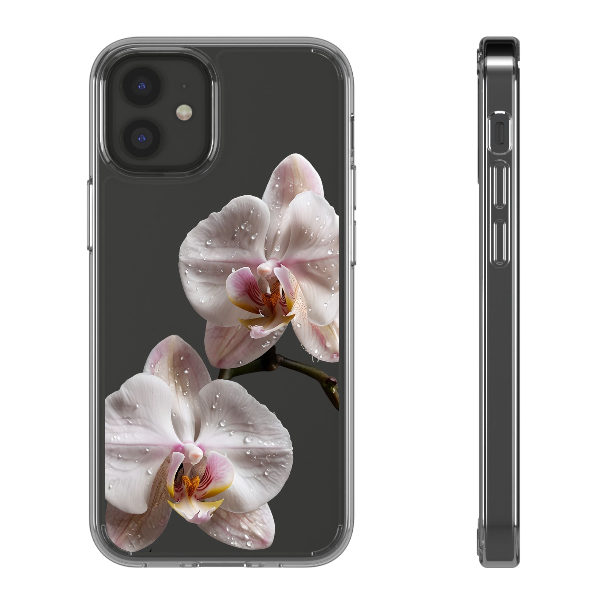 Clear Orchid Phone Case, Protective Case for iPhone, Samsung, Android