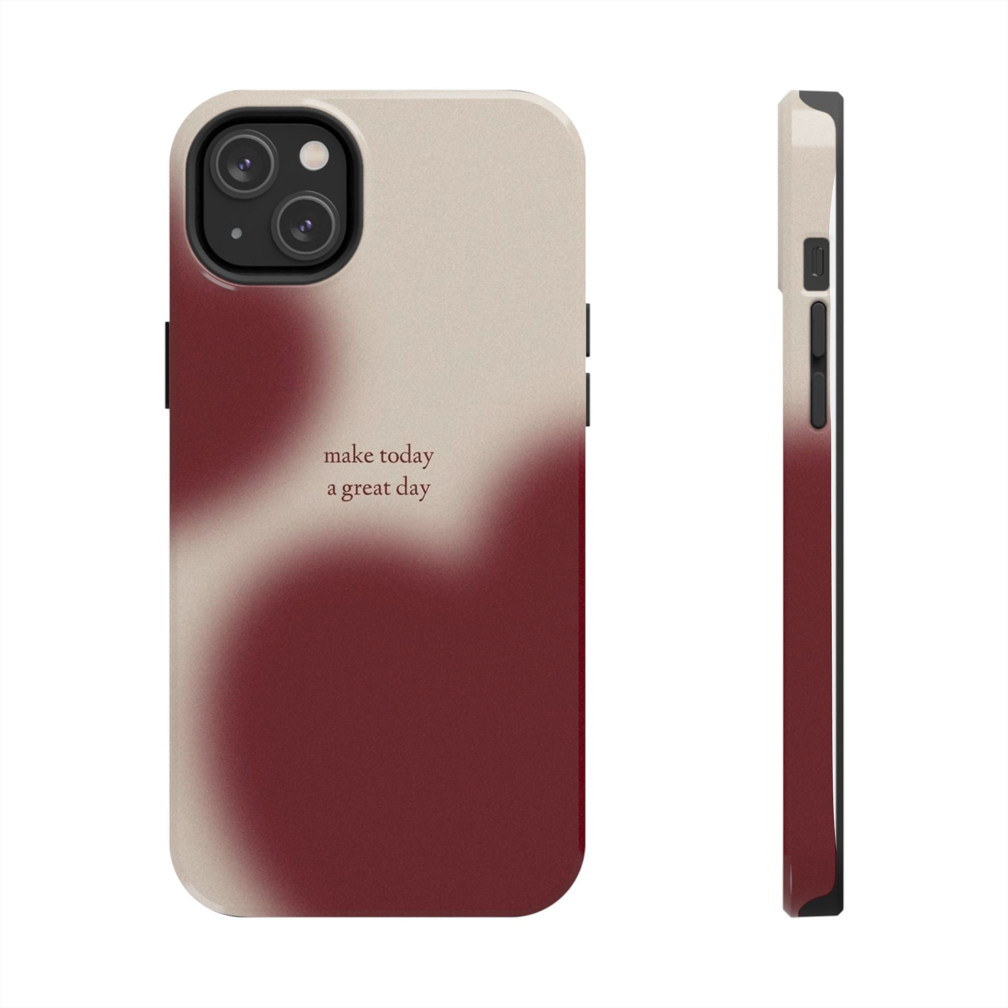 Red and Beige Phone Case Slim and Protective Phone Case