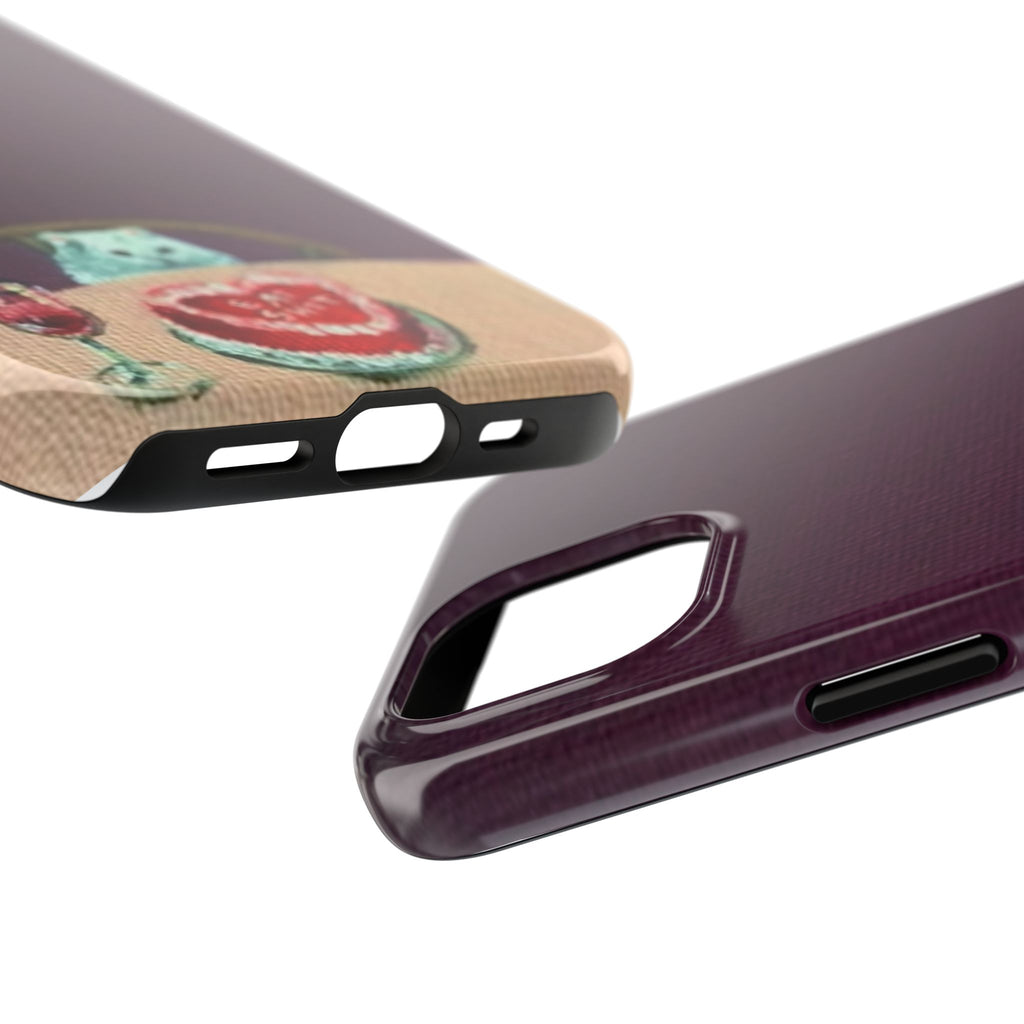 Cute Cat Phone Case, Funny Pet Animal Design, iPhone & Samsung Protective Cover, Birthday Cake Art, Unique Gift for Cat Lovers