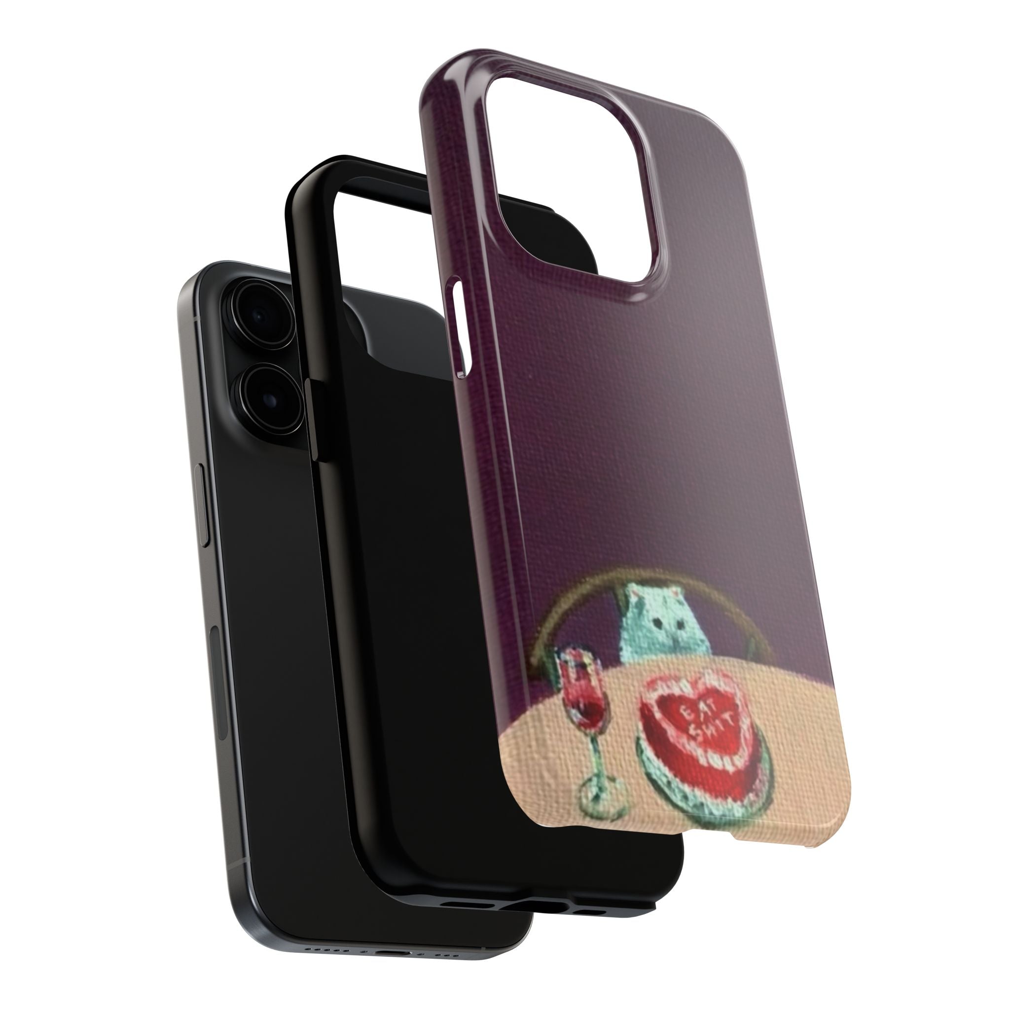 Cute Cat Phone Case, Funny Pet Animal Design, iPhone & Samsung Protective Cover, Birthday Cake Art, Unique Gift for Cat Lovers