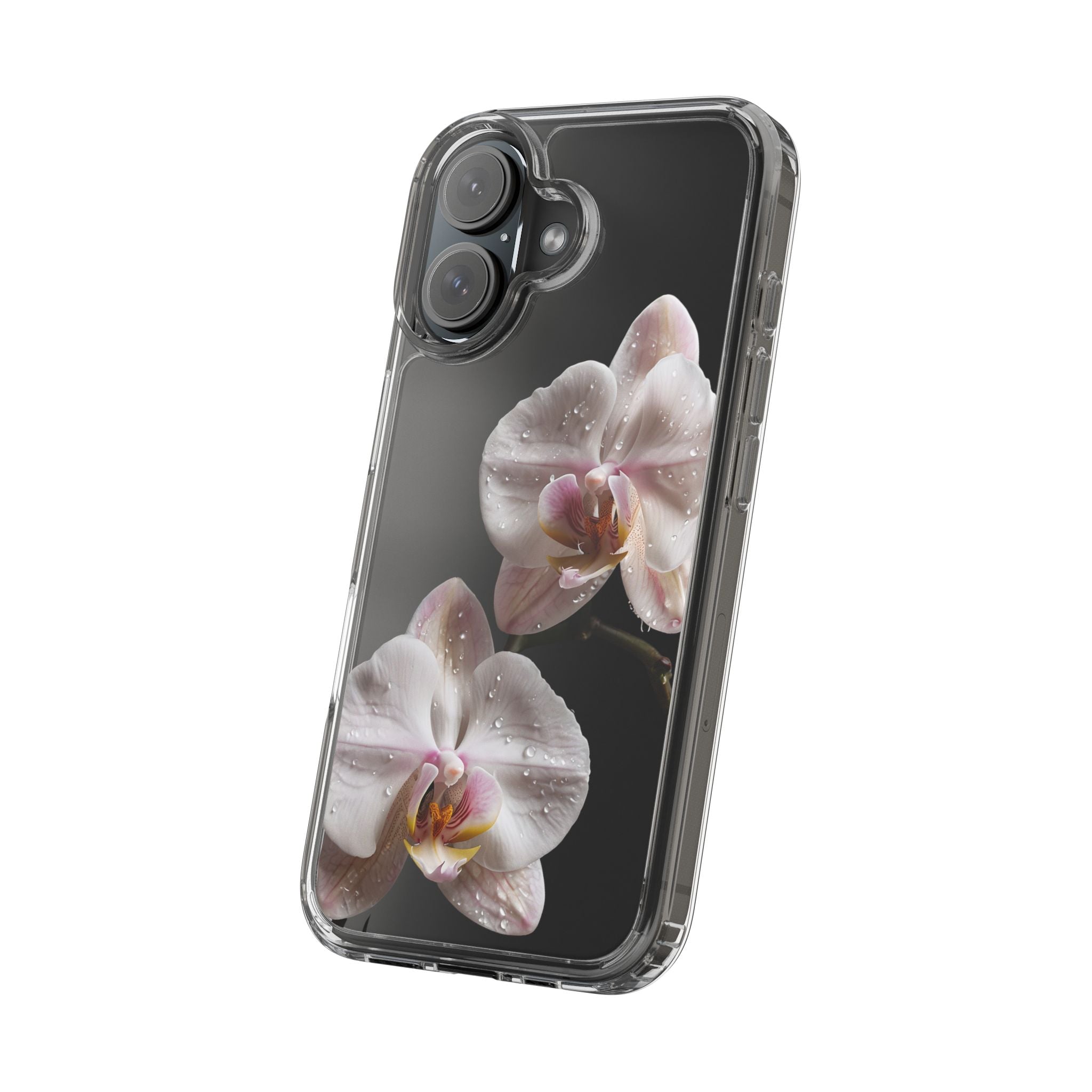 Clear Orchid Phone Case, Protective Case for iPhone, Samsung, Android
