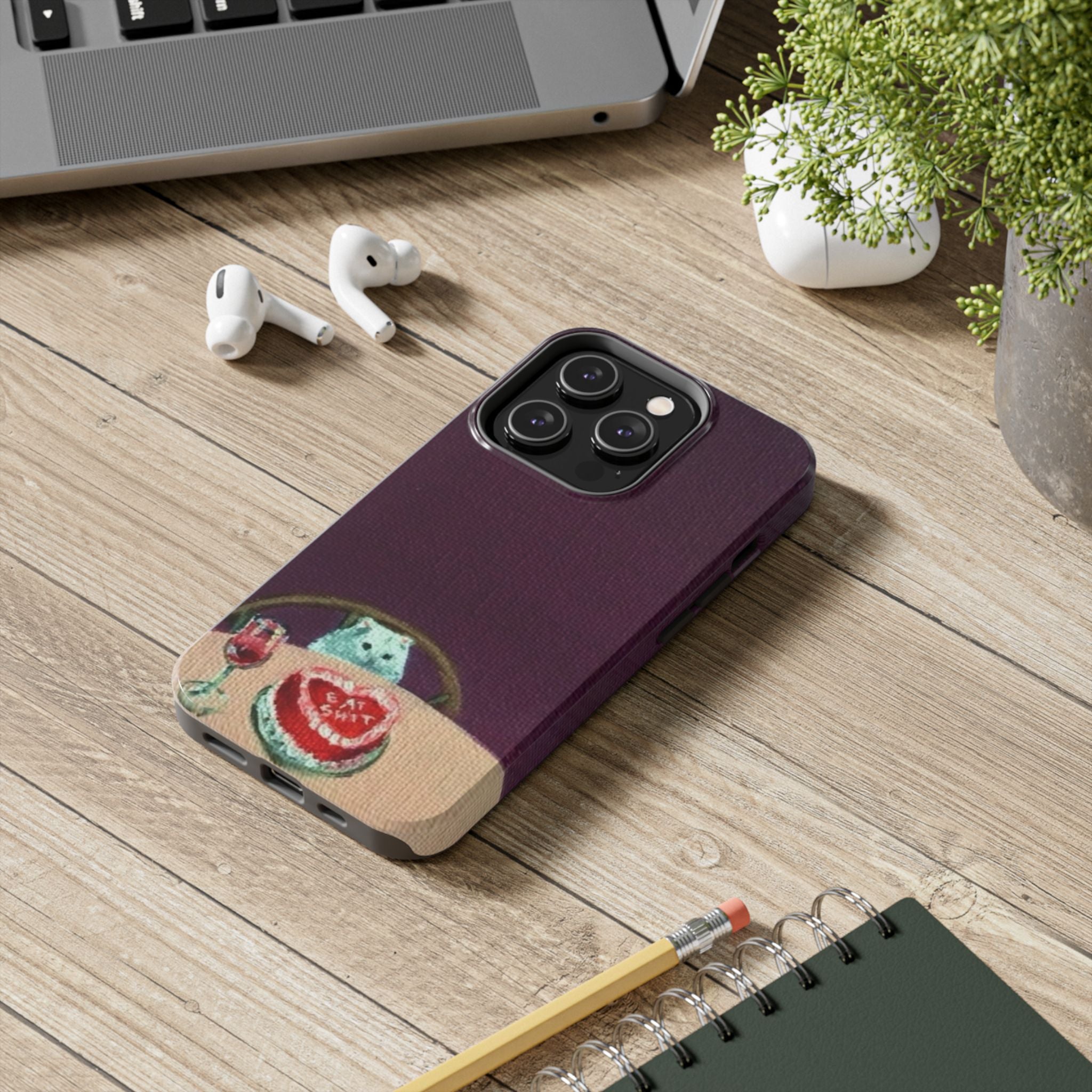 Cute Cat Phone Case, Funny Pet Animal Design, iPhone & Samsung Protective Cover, Birthday Cake Art, Unique Gift for Cat Lovers