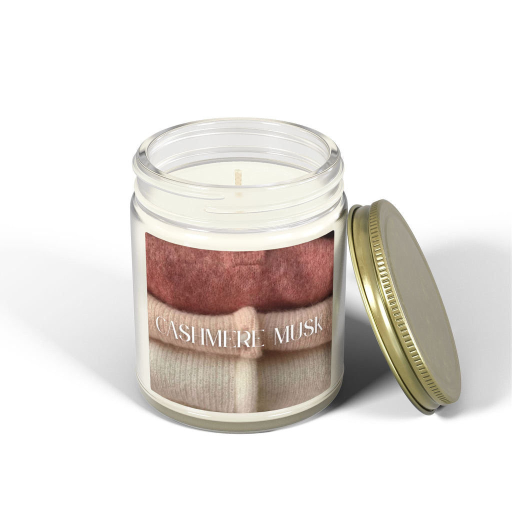 Cashmere Musk Scented Candle, Coconut Apricot Wax, Comforting Aroma, Soft Elegant Scent, Soothing Home Fragrance Gift, 4oz & 9oz