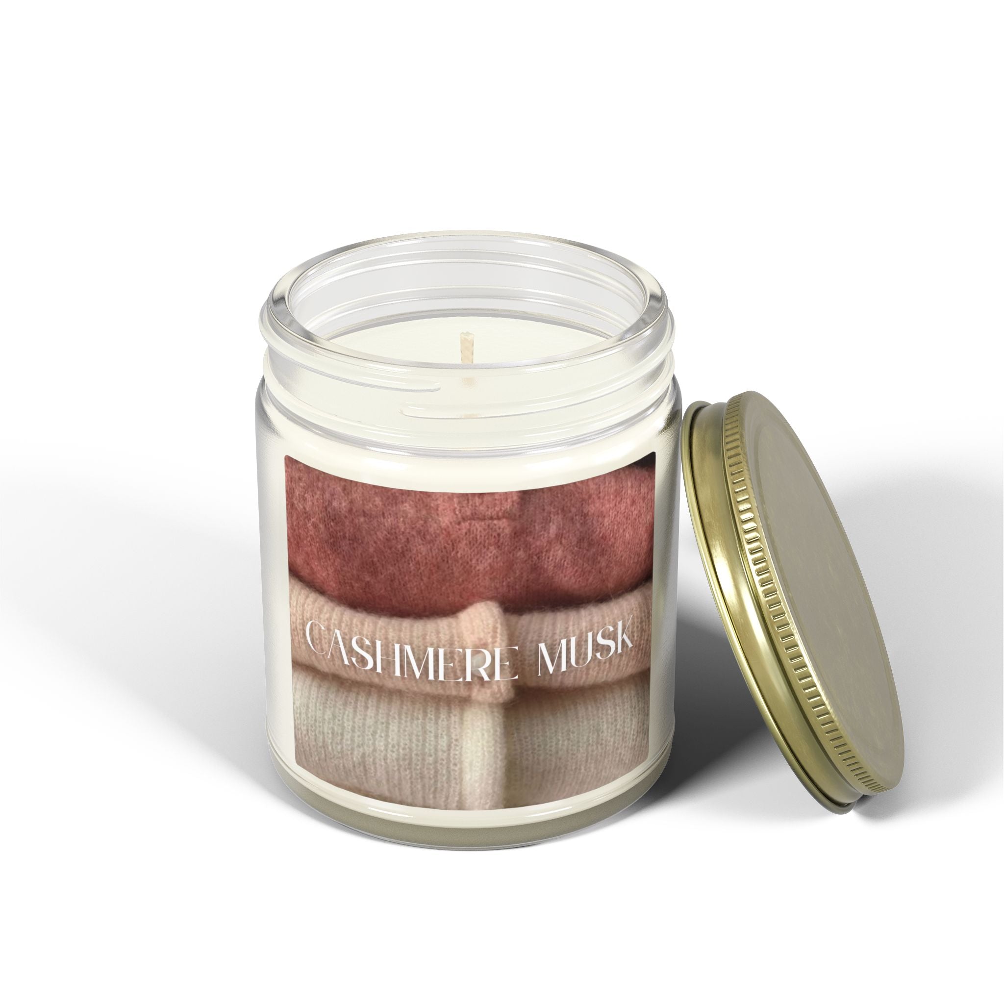 Cashmere Musk Scented Candle, Coconut Apricot Wax, Comforting Aroma, Soft Elegant Scent, Soothing Home Fragrance Gift, 4oz & 9oz