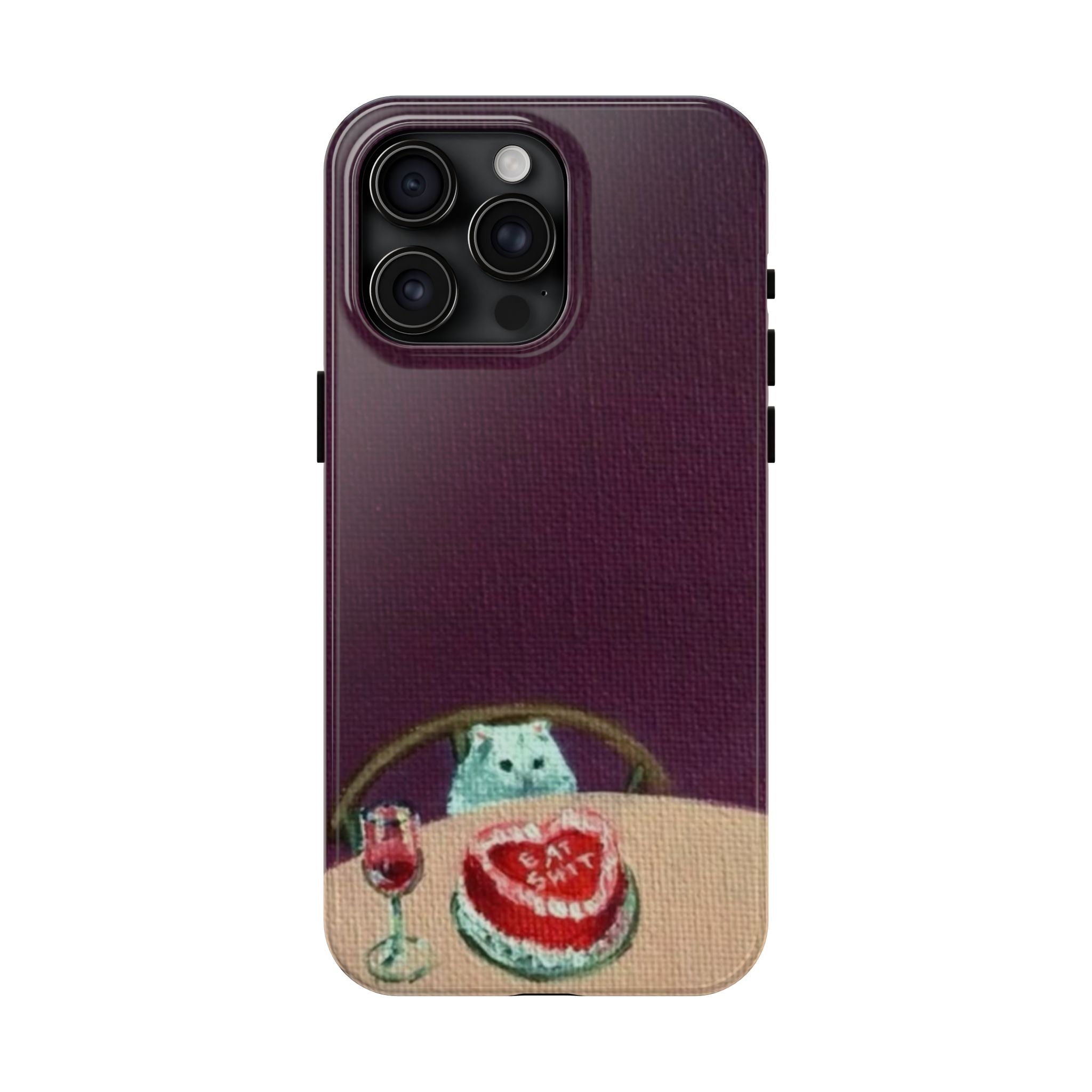 Cute Cat Phone Case, Funny Pet Animal Design, iPhone & Samsung Protective Cover, Birthday Cake Art, Unique Gift for Cat Lovers