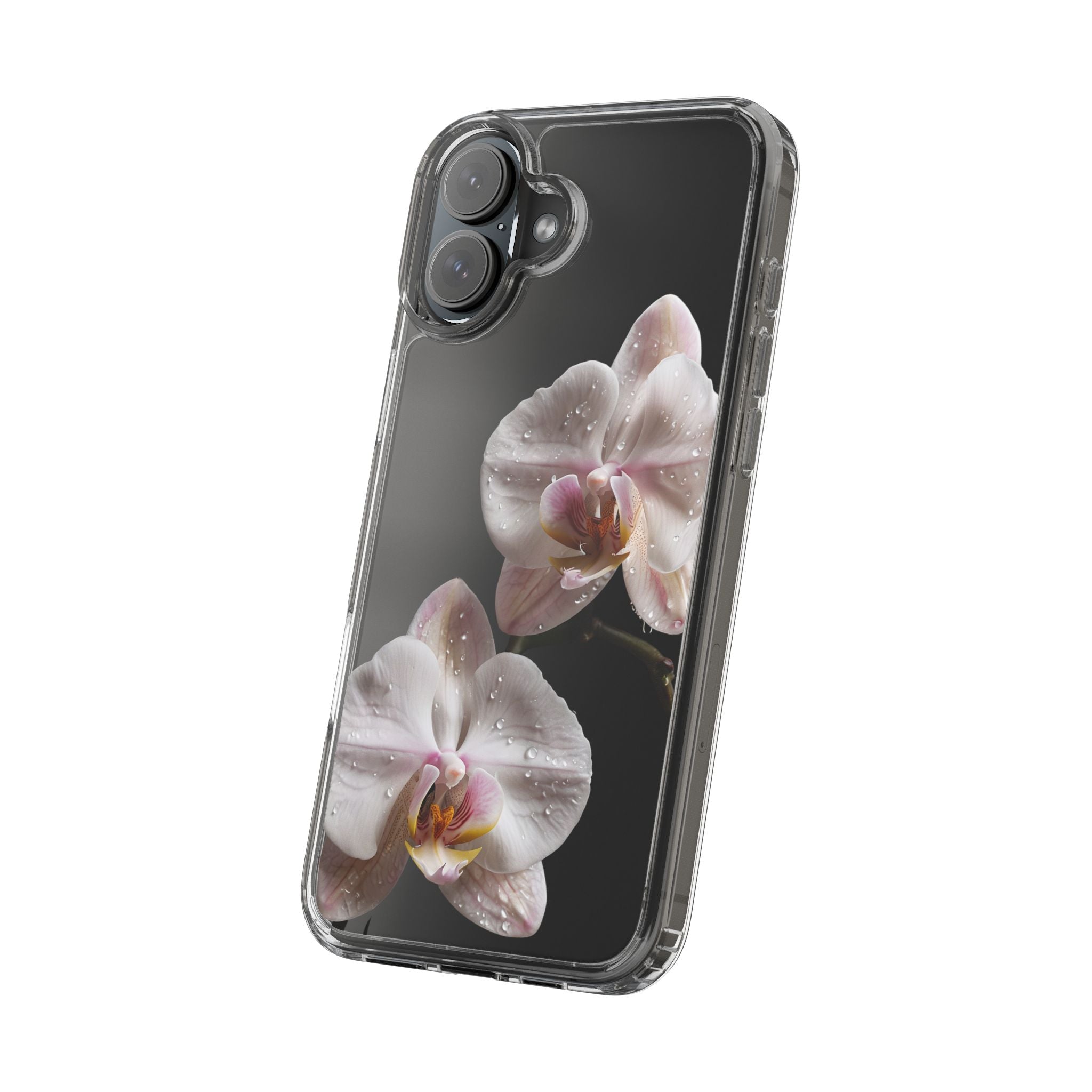 Clear Orchid Phone Case, Protective Case for iPhone, Samsung, Android