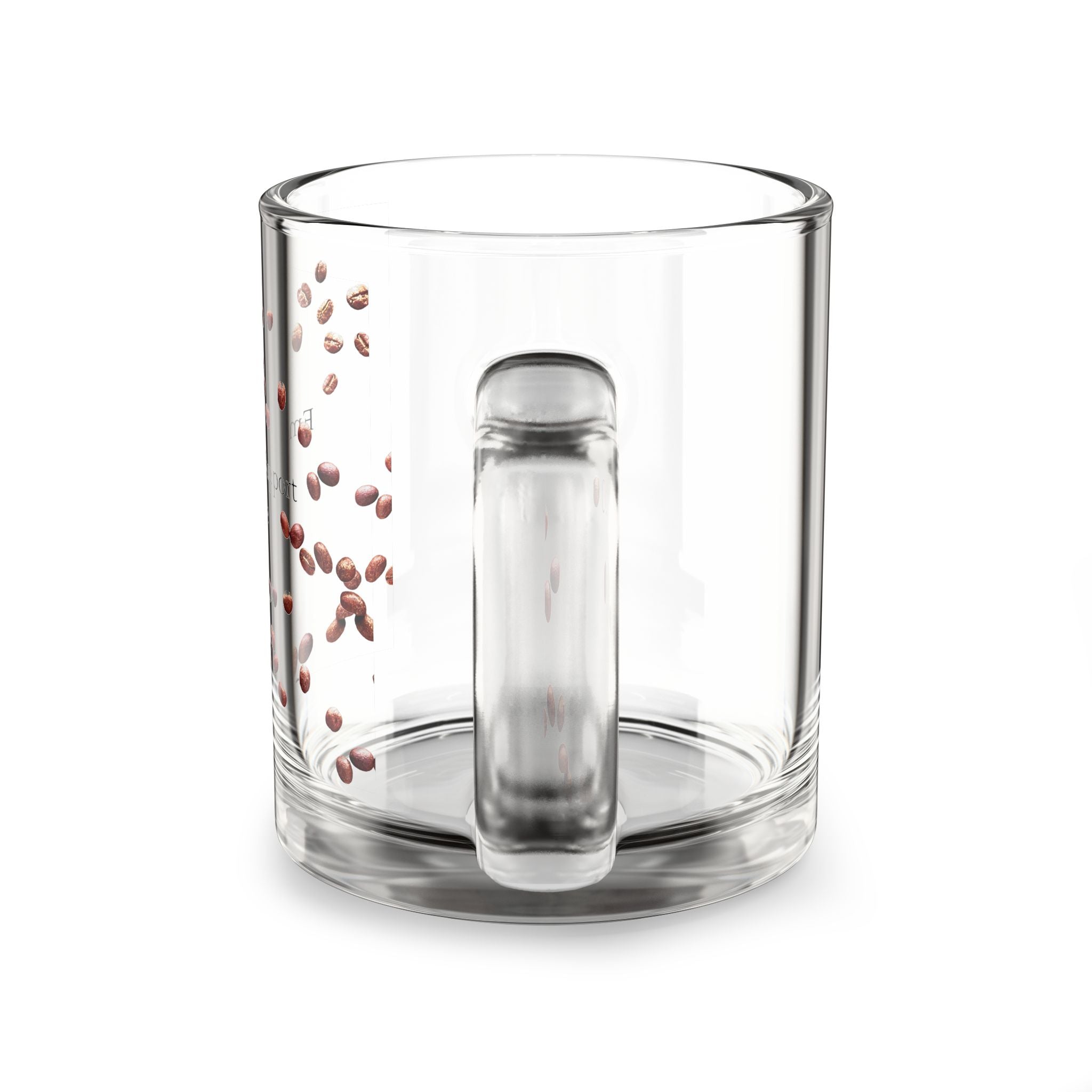 Emotional Support Glass Mug — 10oz Clear Coffee Cup with C-Handle