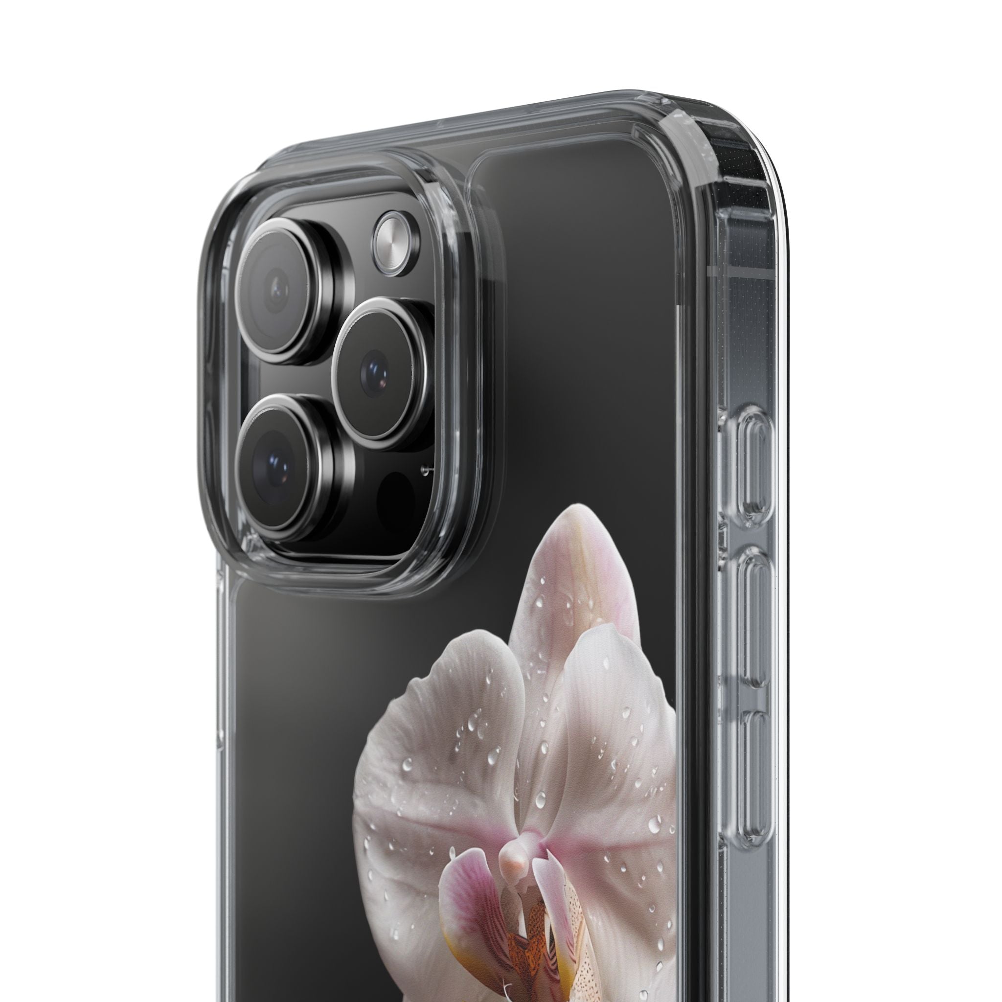 Clear Orchid Phone Case, Protective Case for iPhone, Samsung, Android