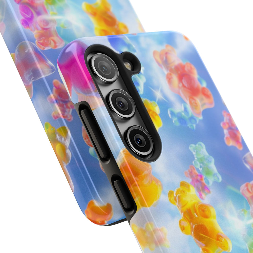 Gummy Bear Phone Case, Colorful Candy Design, iPhone & Samsung Protective Cover, Cute Sweet Fun, Girls Women Unique Gift