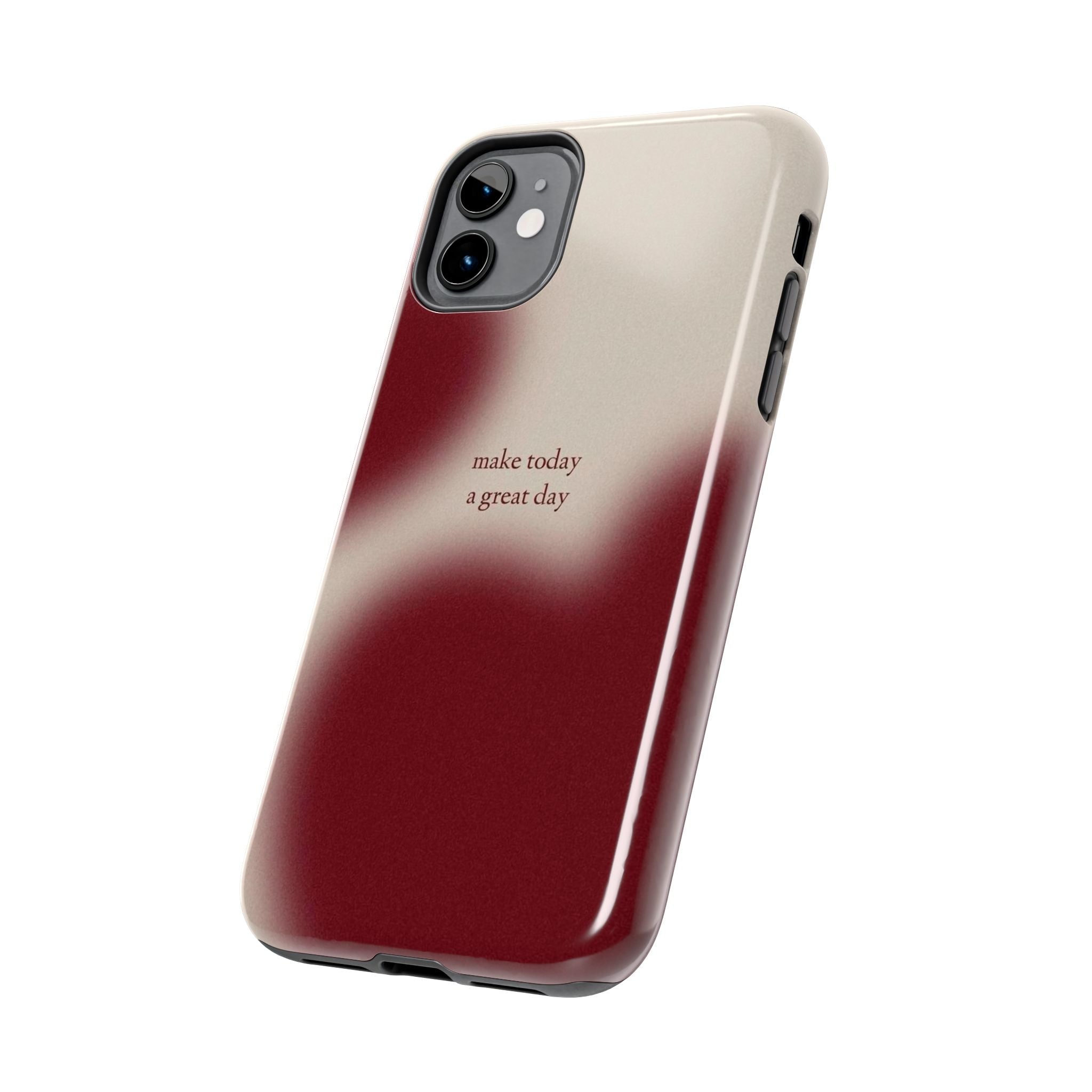 Red and Beige Phone Case Slim and Protective Phone Case
