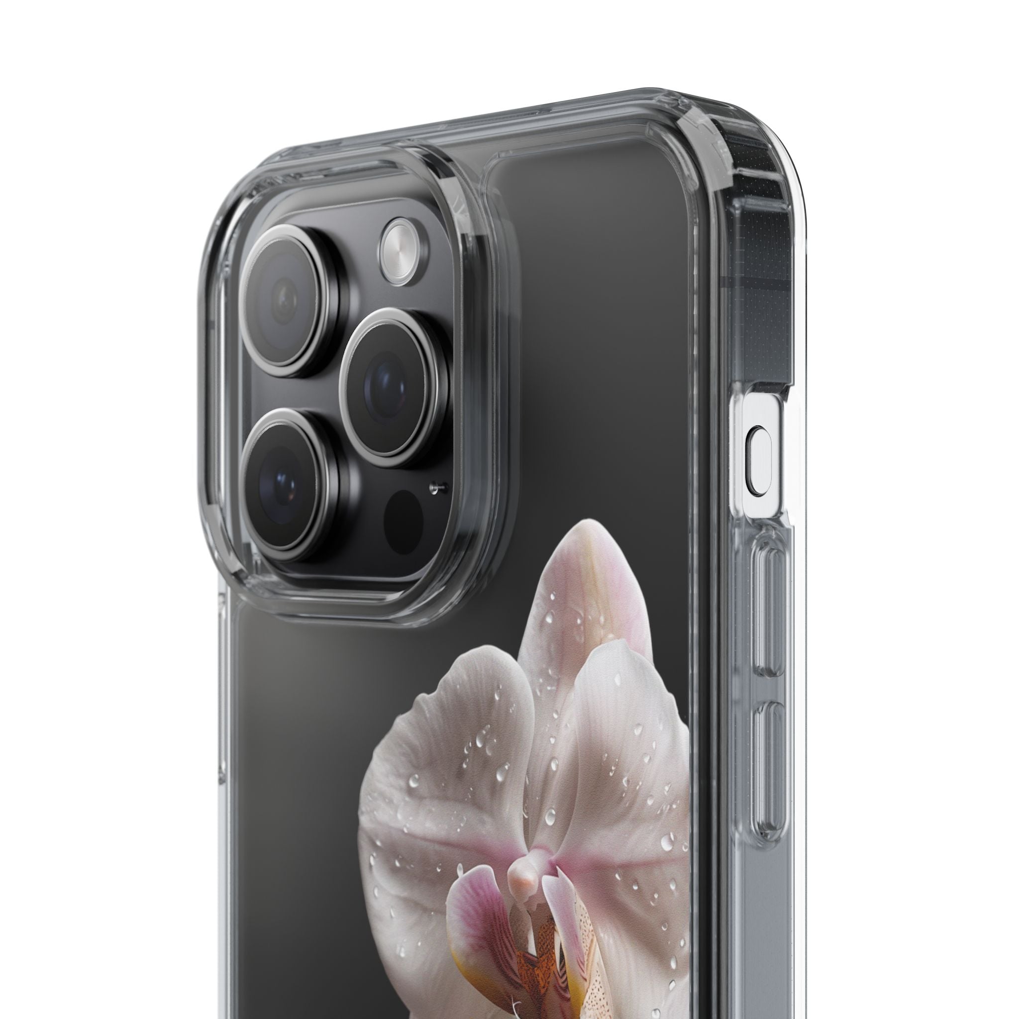 Clear Orchid Phone Case, Protective Case for iPhone, Samsung, Android