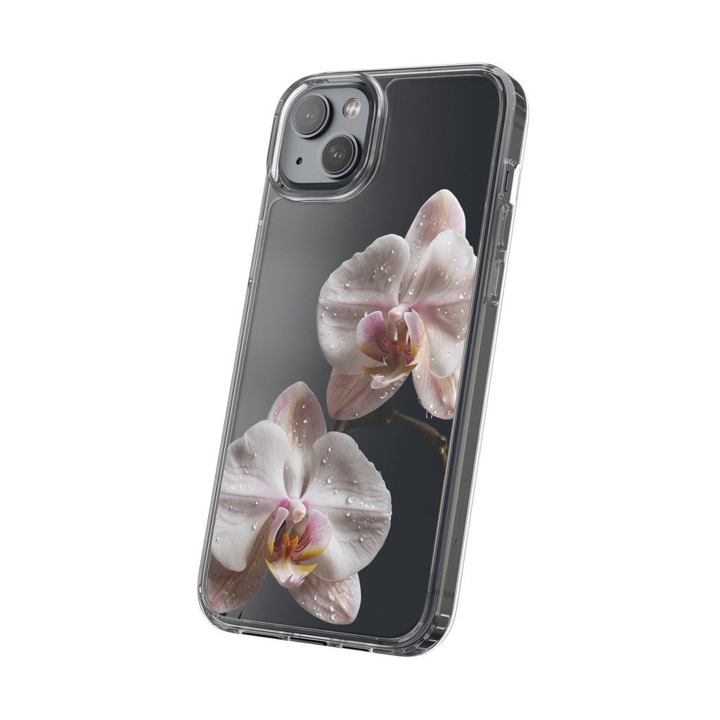 Clear Orchid Phone Case, Protective Case for iPhone, Samsung, Android