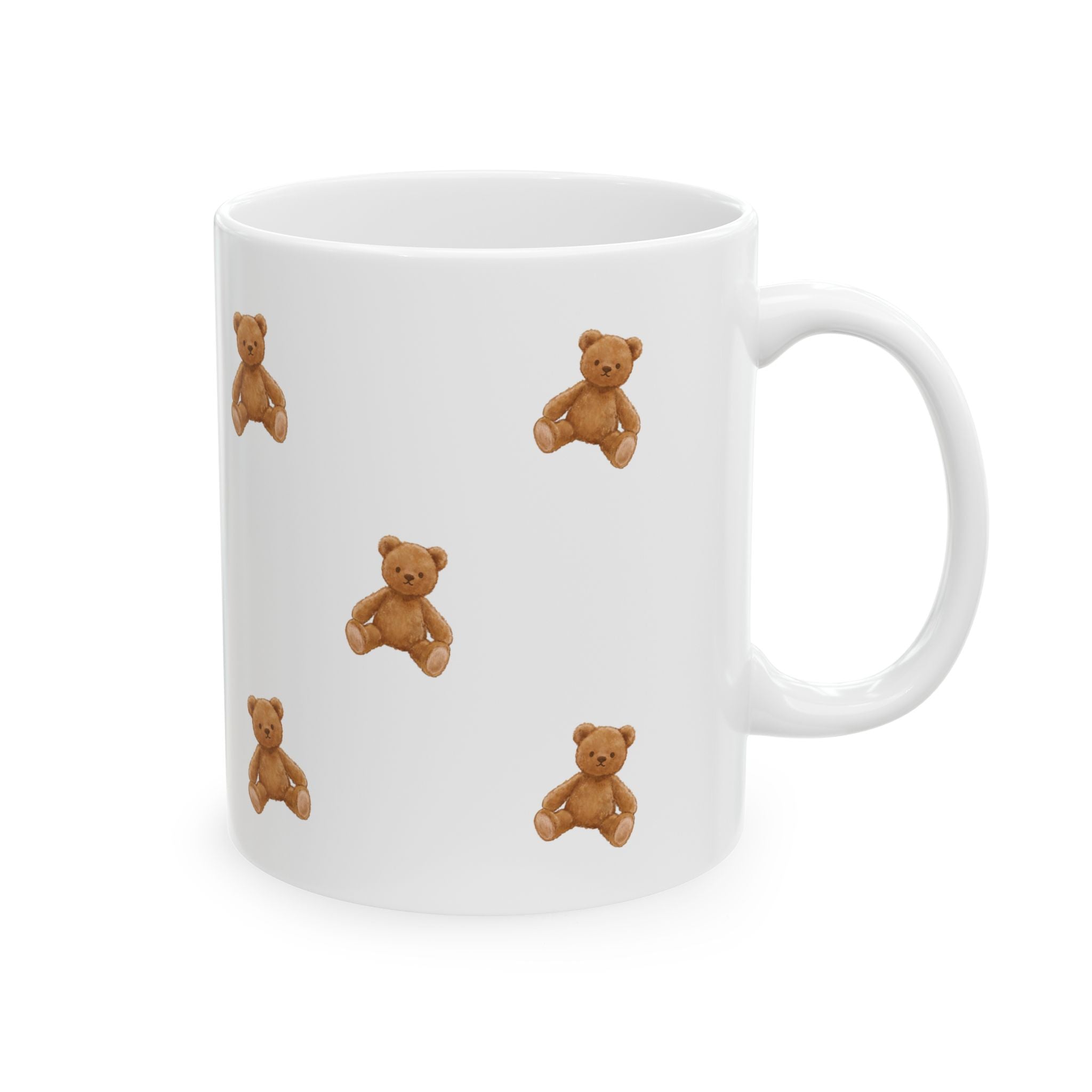 Cute Teddy Bears Ceramic Mug — Cozy 11oz & 15oz Gift for Birthdays & Christmas