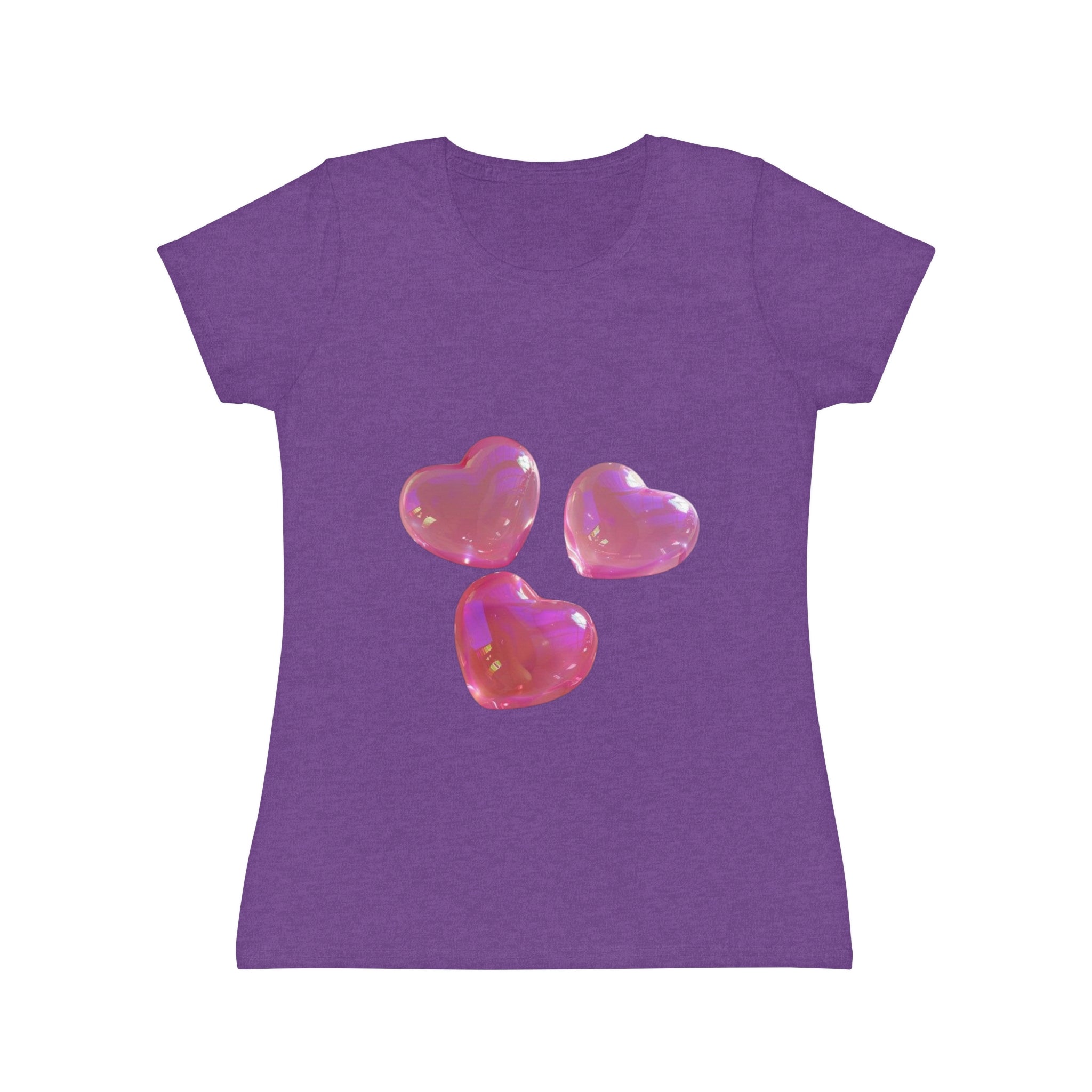 Jelly Pink Hearts T-Shirt, Cute Love Graphic Tee, Aesthetic Heart Design, Soft Cotton Apparel, Unique Gift for Women Girls