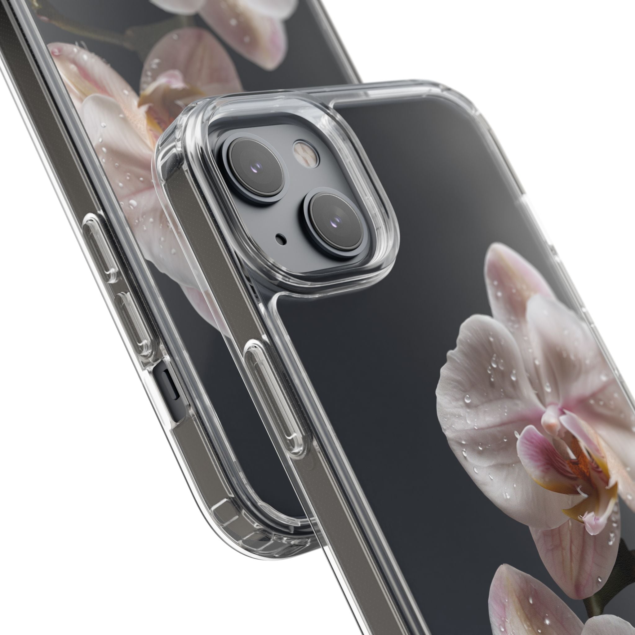 Clear Orchid Phone Case, Protective Case for iPhone, Samsung, Android