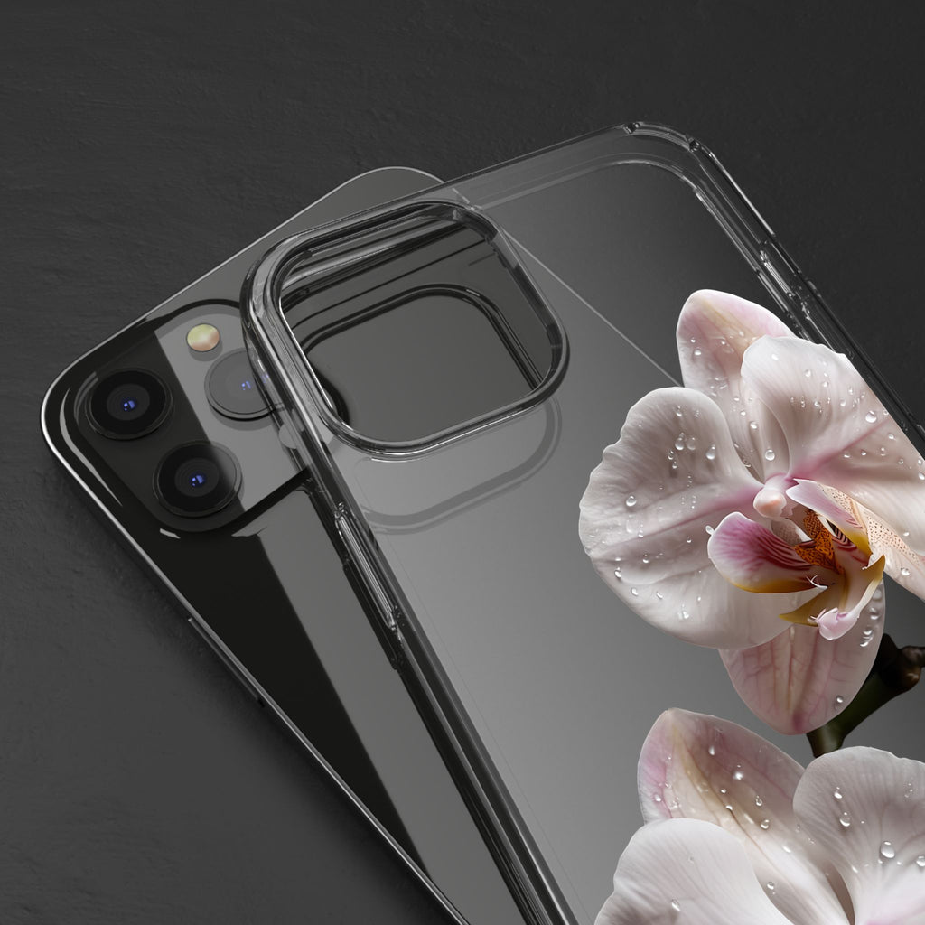 Clear Orchid Phone Case, Protective Case for iPhone, Samsung, Android