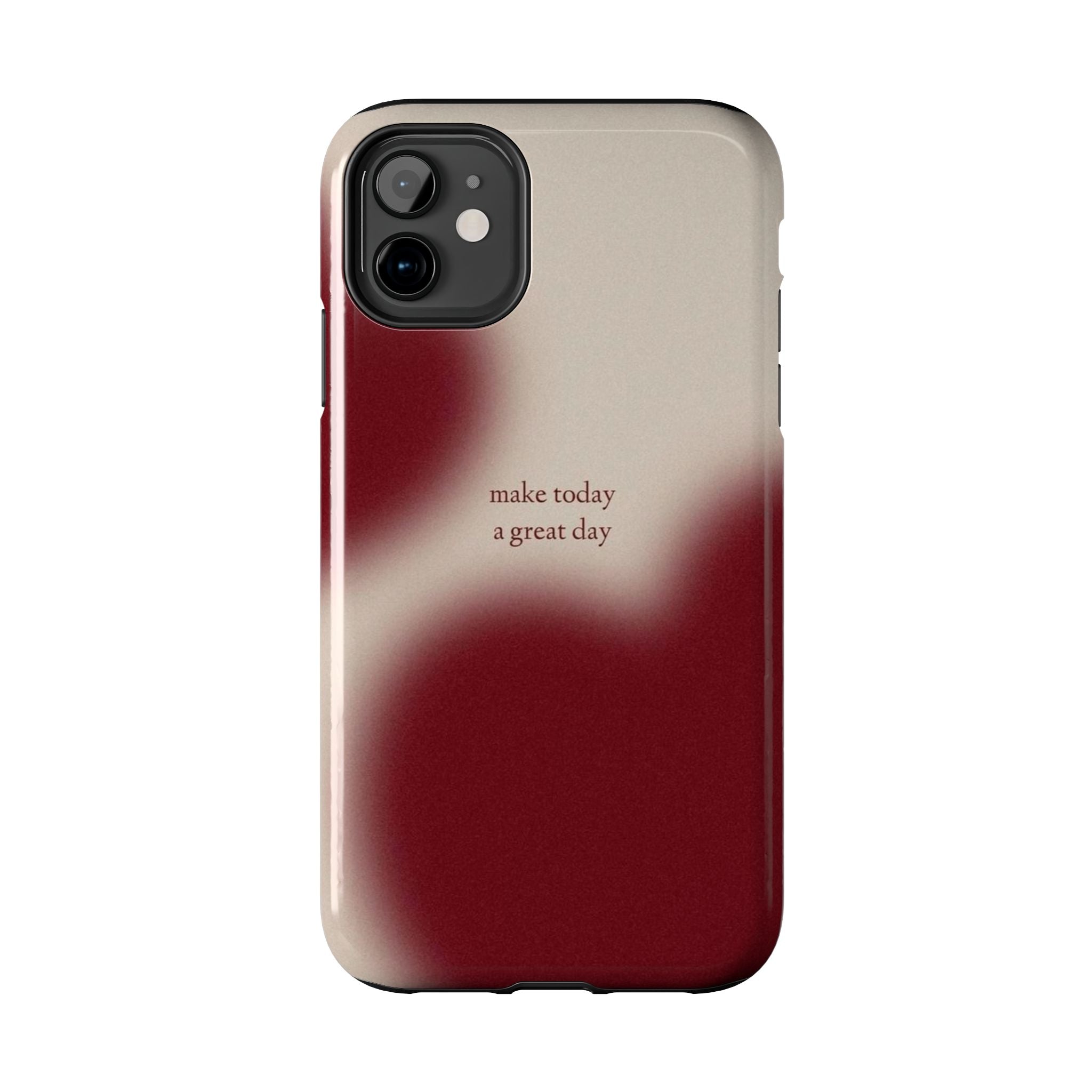 Red and Beige Phone Case Slim and Protective Phone Case