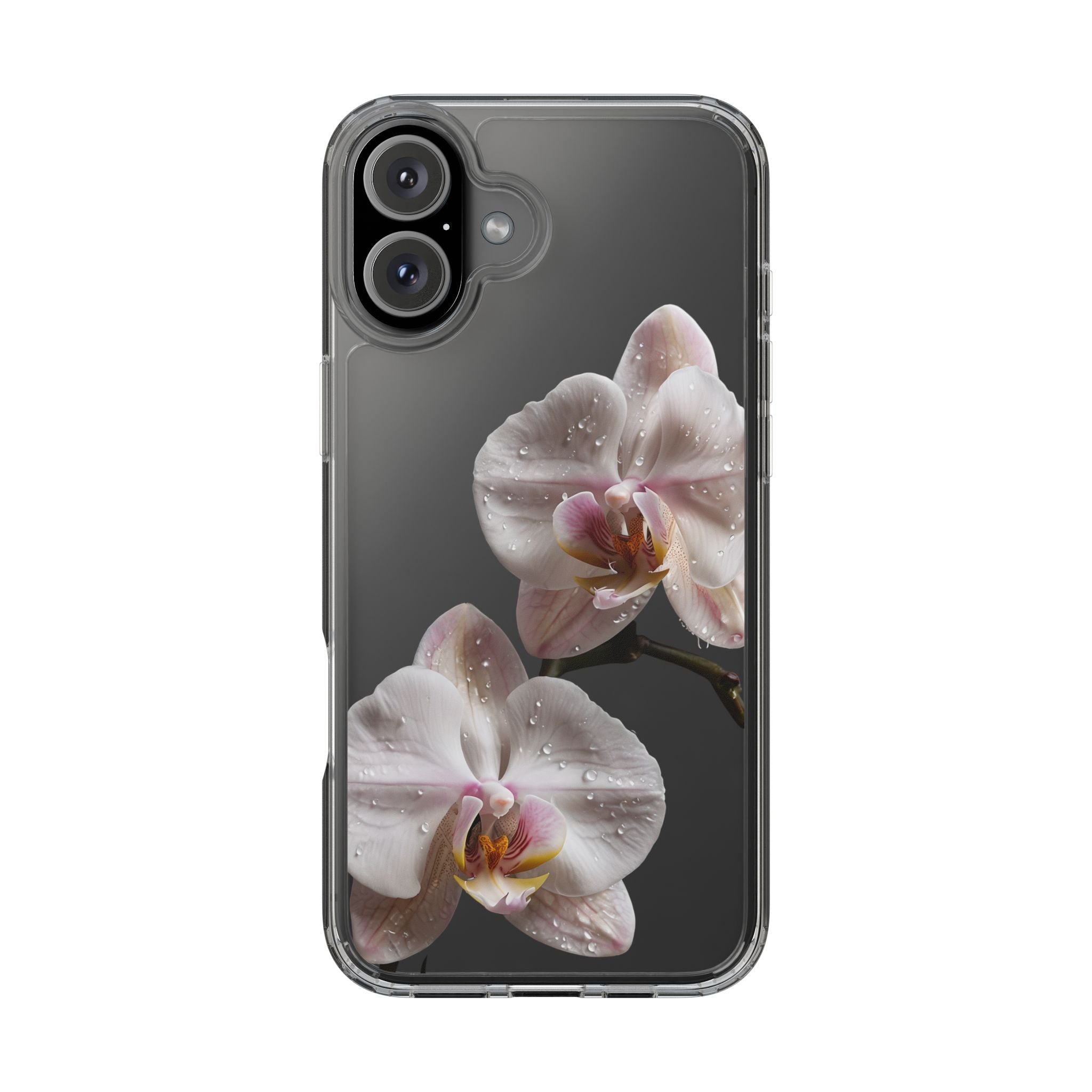 Clear Orchid Phone Case, Protective Case for iPhone, Samsung, Android