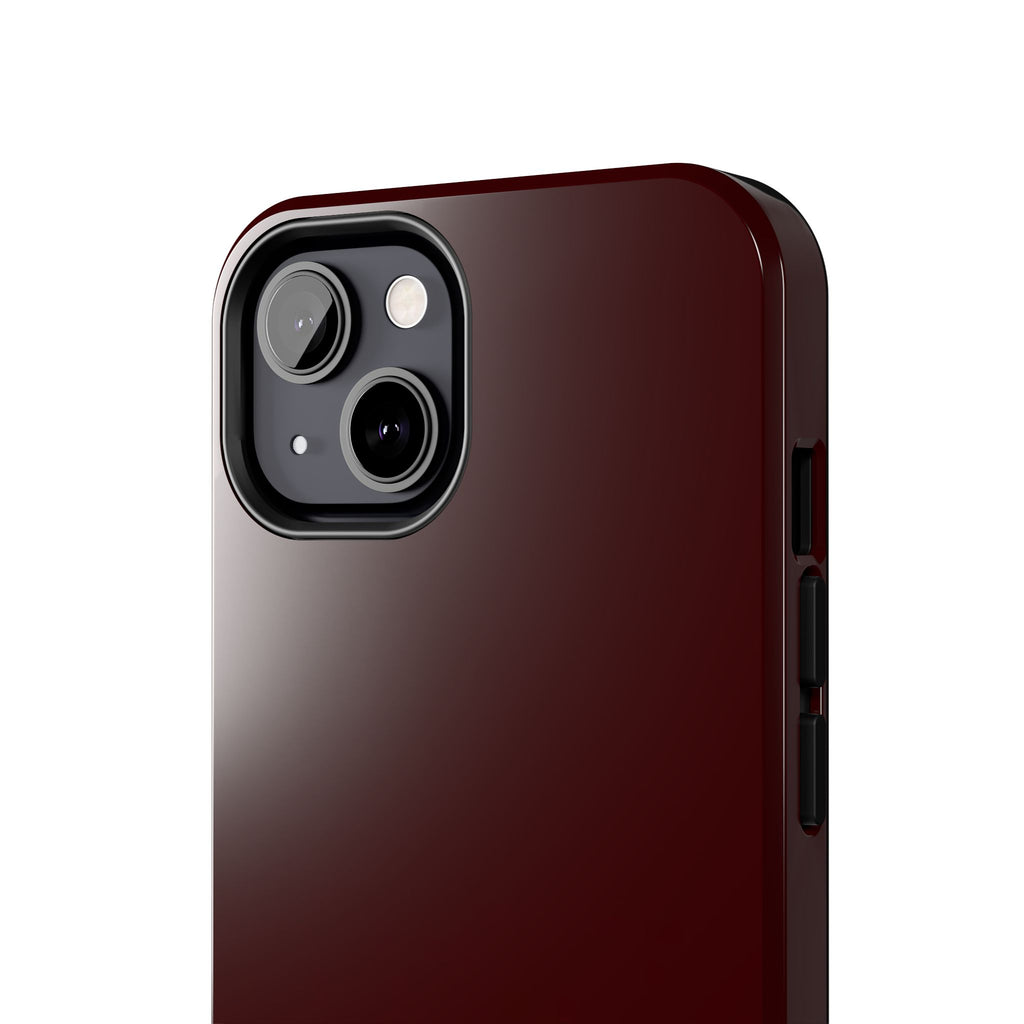 Burgundy Red Phone Case Minimal Aesthetic Protective The Luckiest Girl